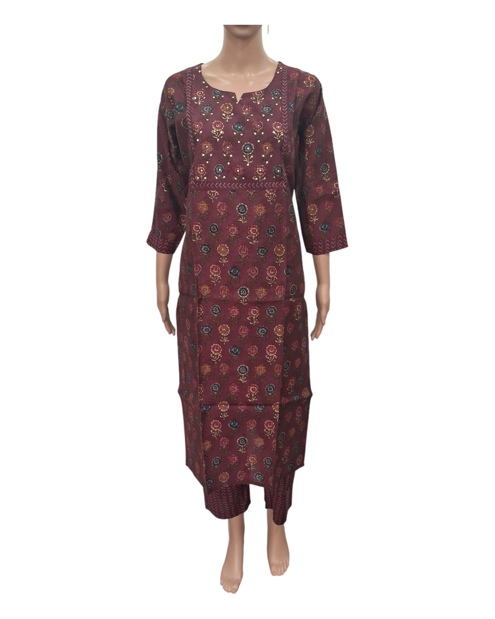 Buy Festive Wear Chanderi Silk Kurta Pant Dupatta Set – Tvahra