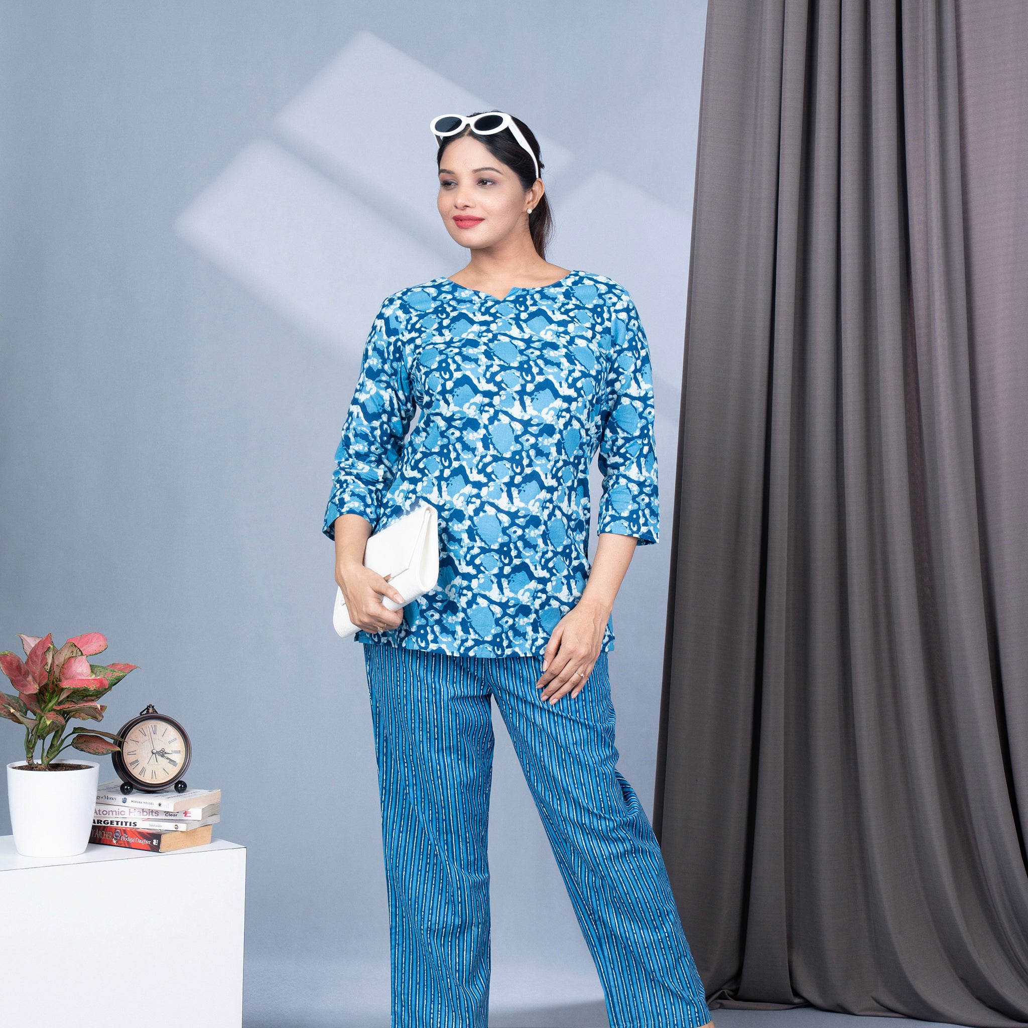 Two Piece Cotton Lounge Wear