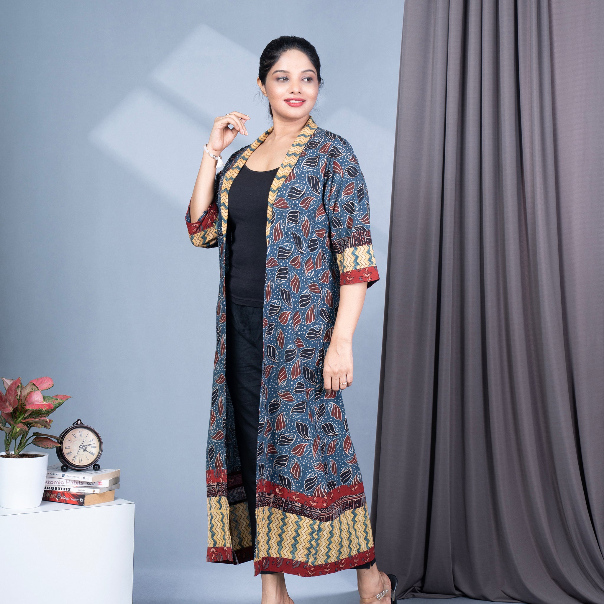 Ajrakh Hand Block Print Cotton Shrug