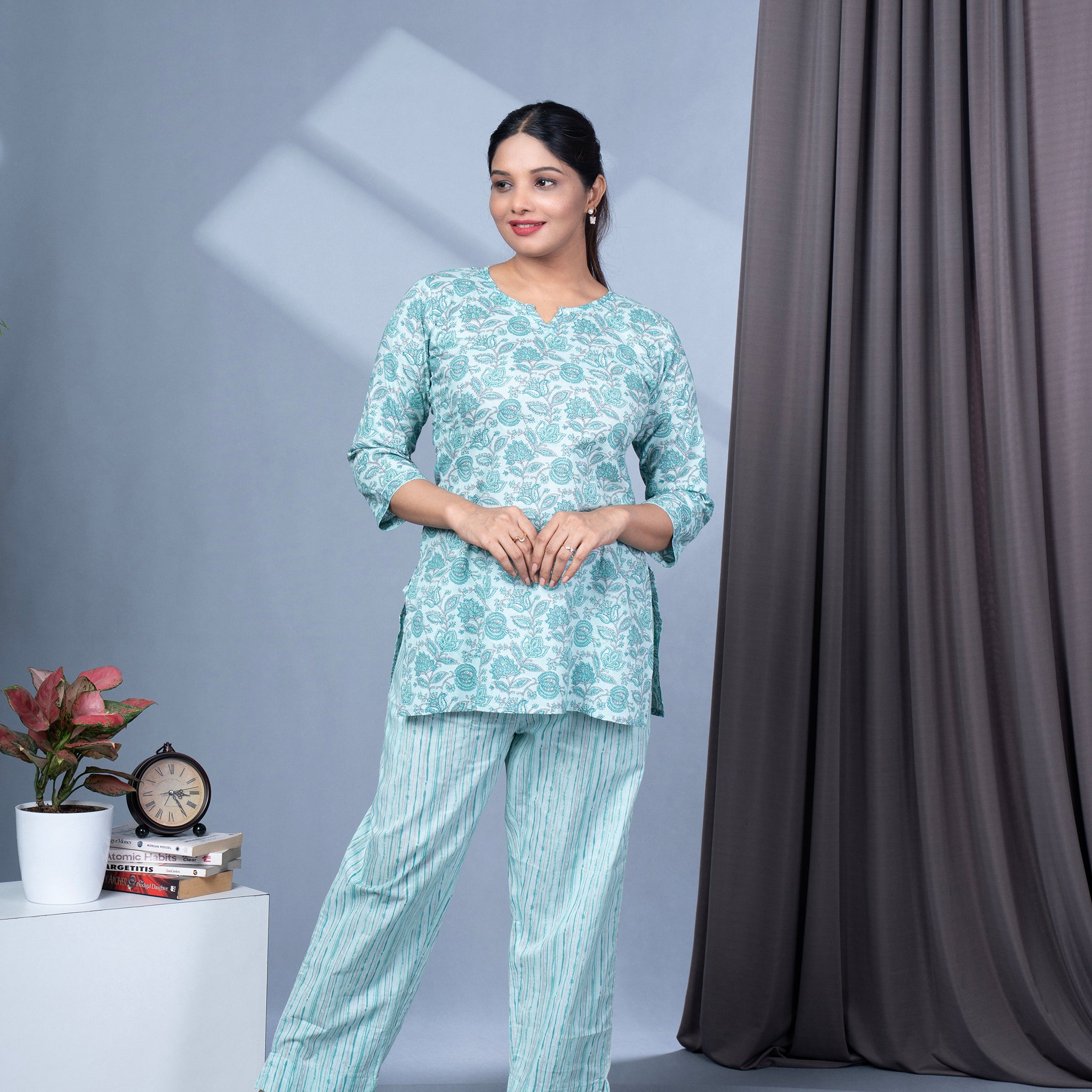 Two Piece Cotton Lounge Wear