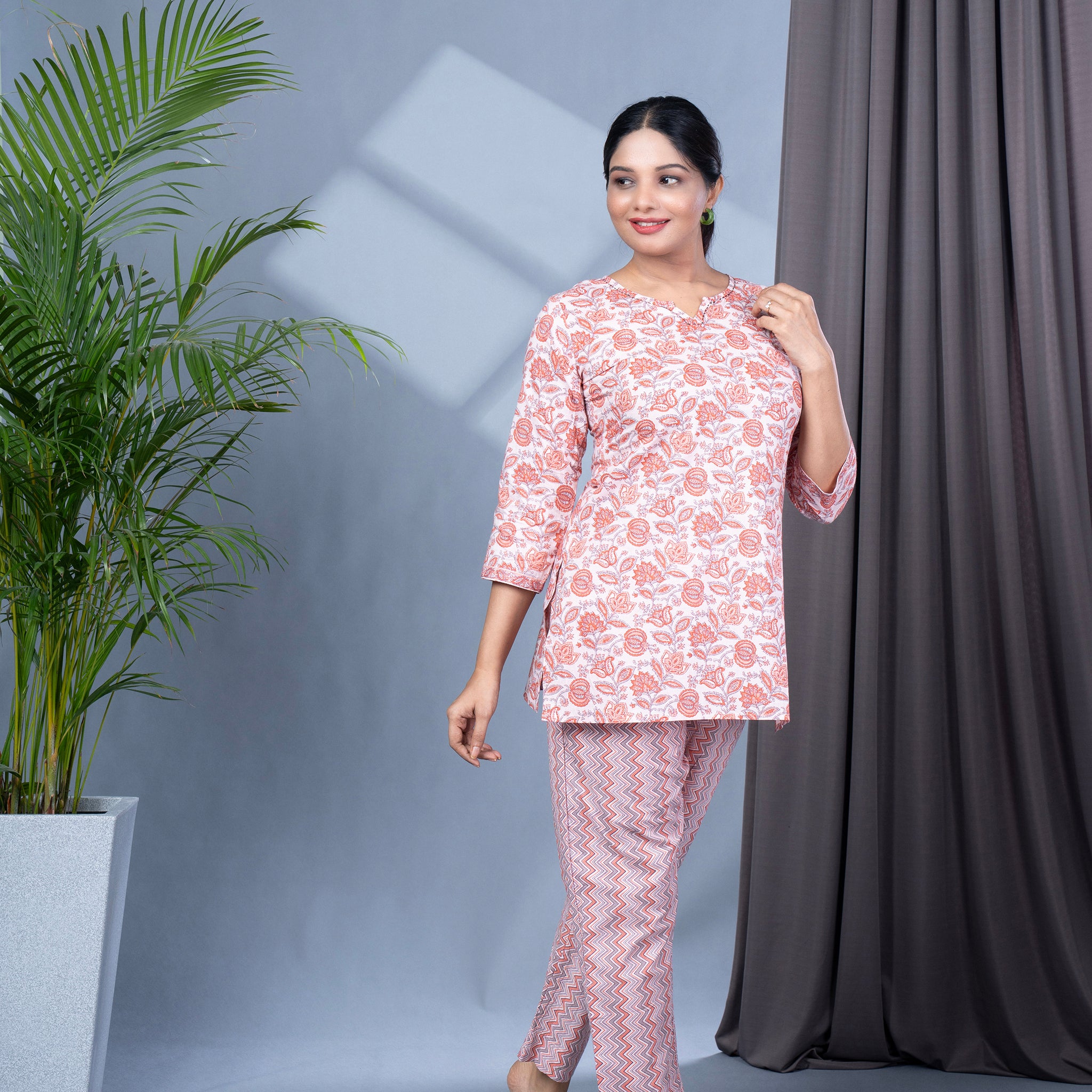 Two Piece Cotton Lounge Wear