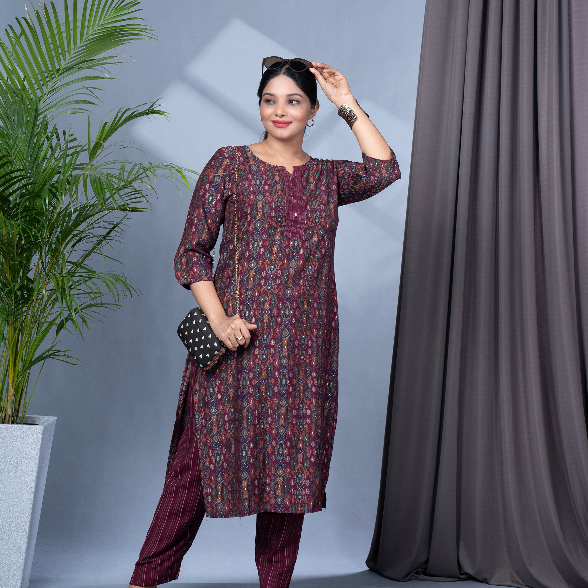 Patola Print Muslin Kurta Pant Set