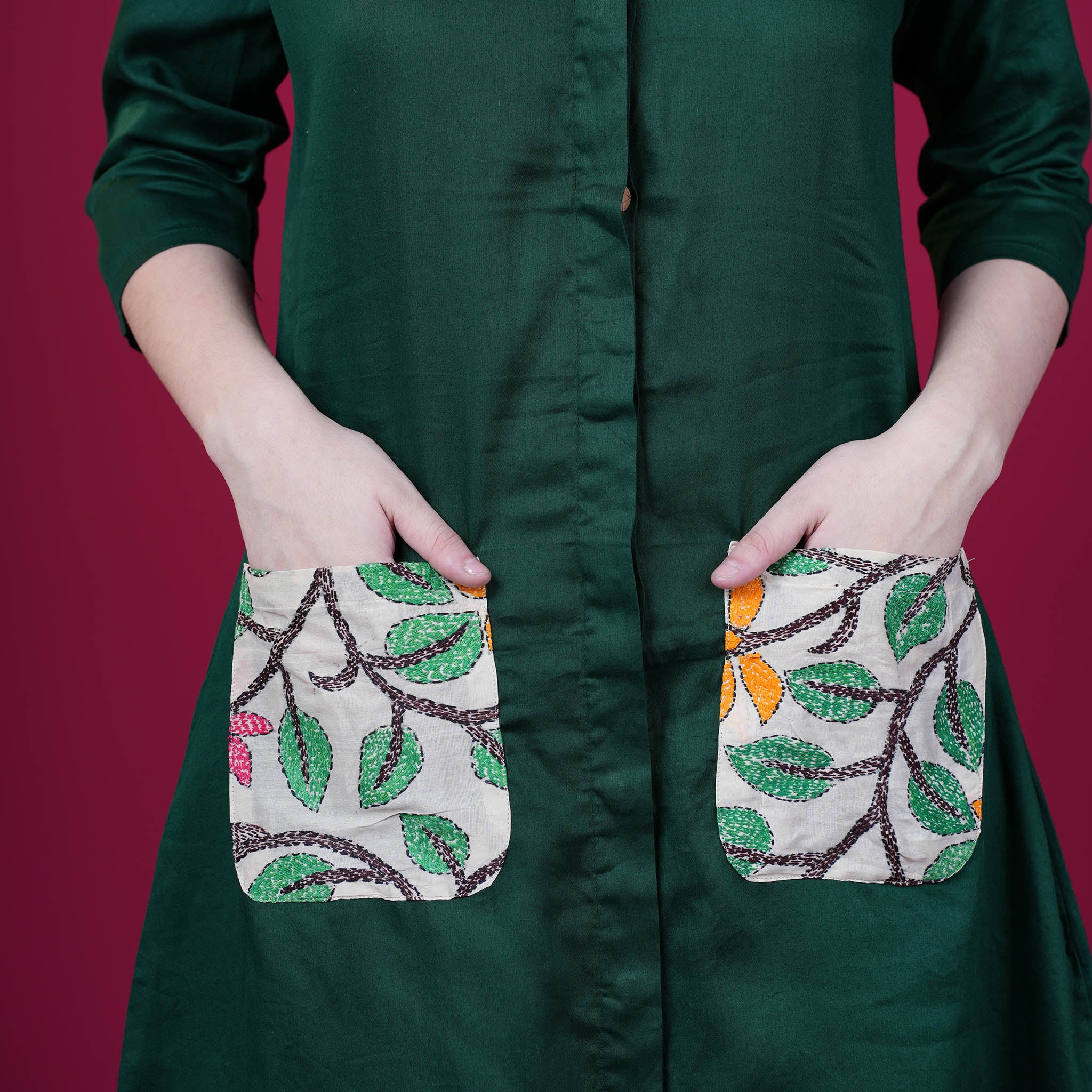 Cotton Silk One Piece Dress