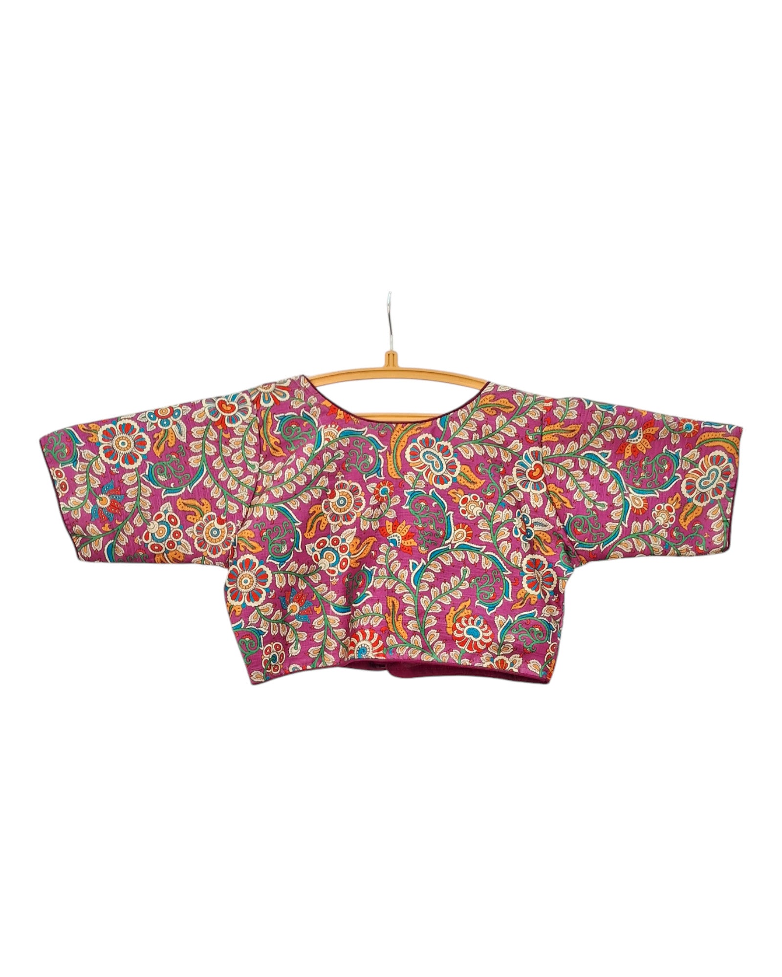 Buy Colorful Art Silk Blouse with Floral Print in – Tvahra