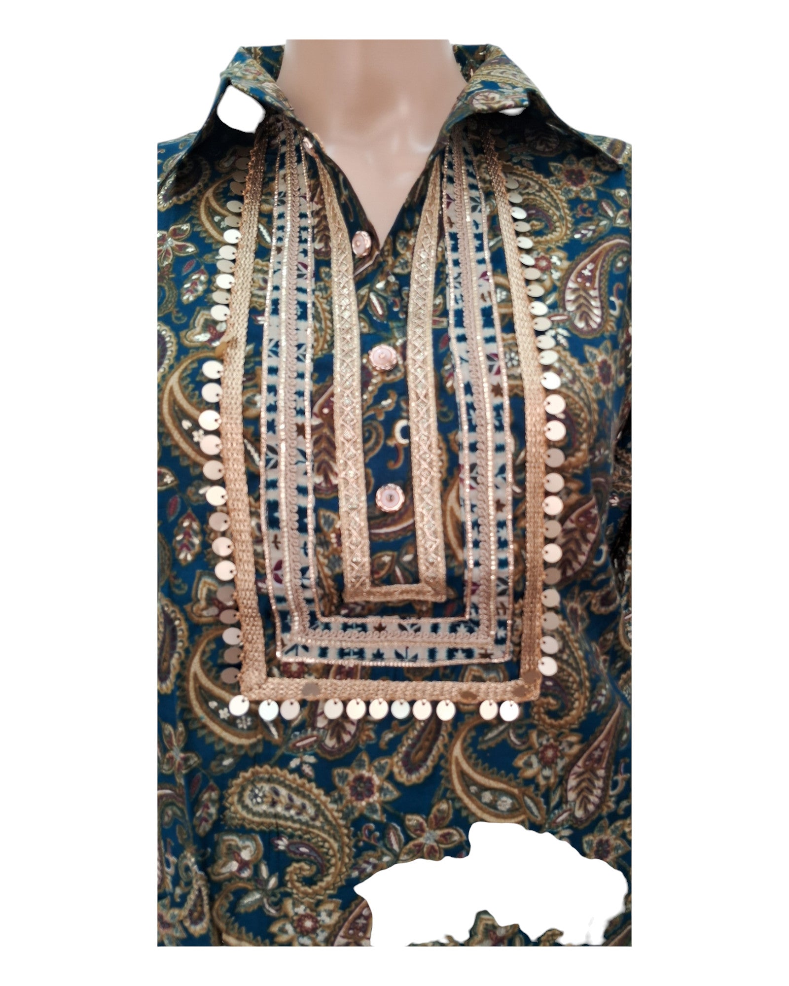 Buy Afghani Pathani Modal Muslin Kurta Pant Set With Collar – Tvahra