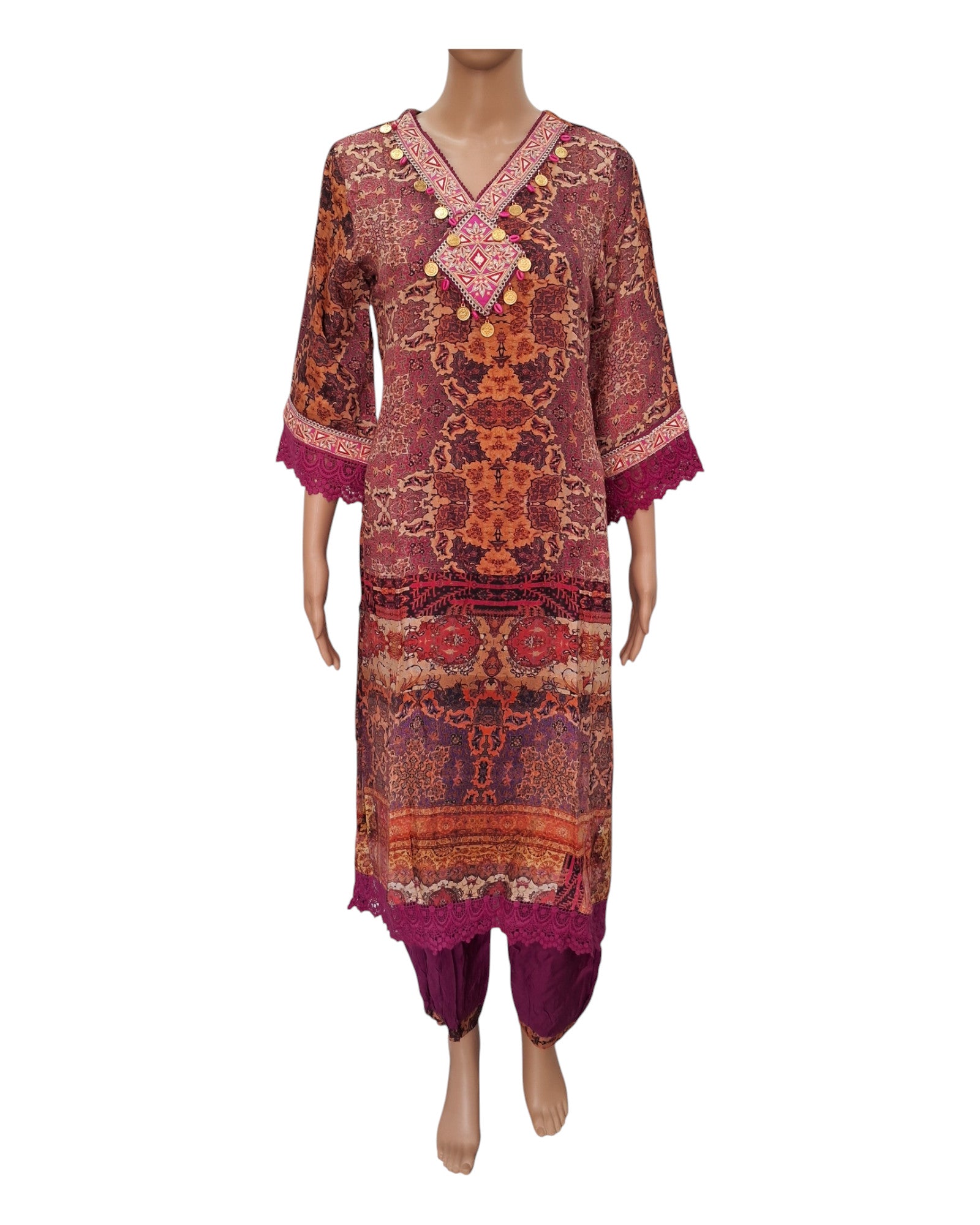 Buy Muslin Kurta Pant Dupatta Set With Afghan Pant – Tvahra