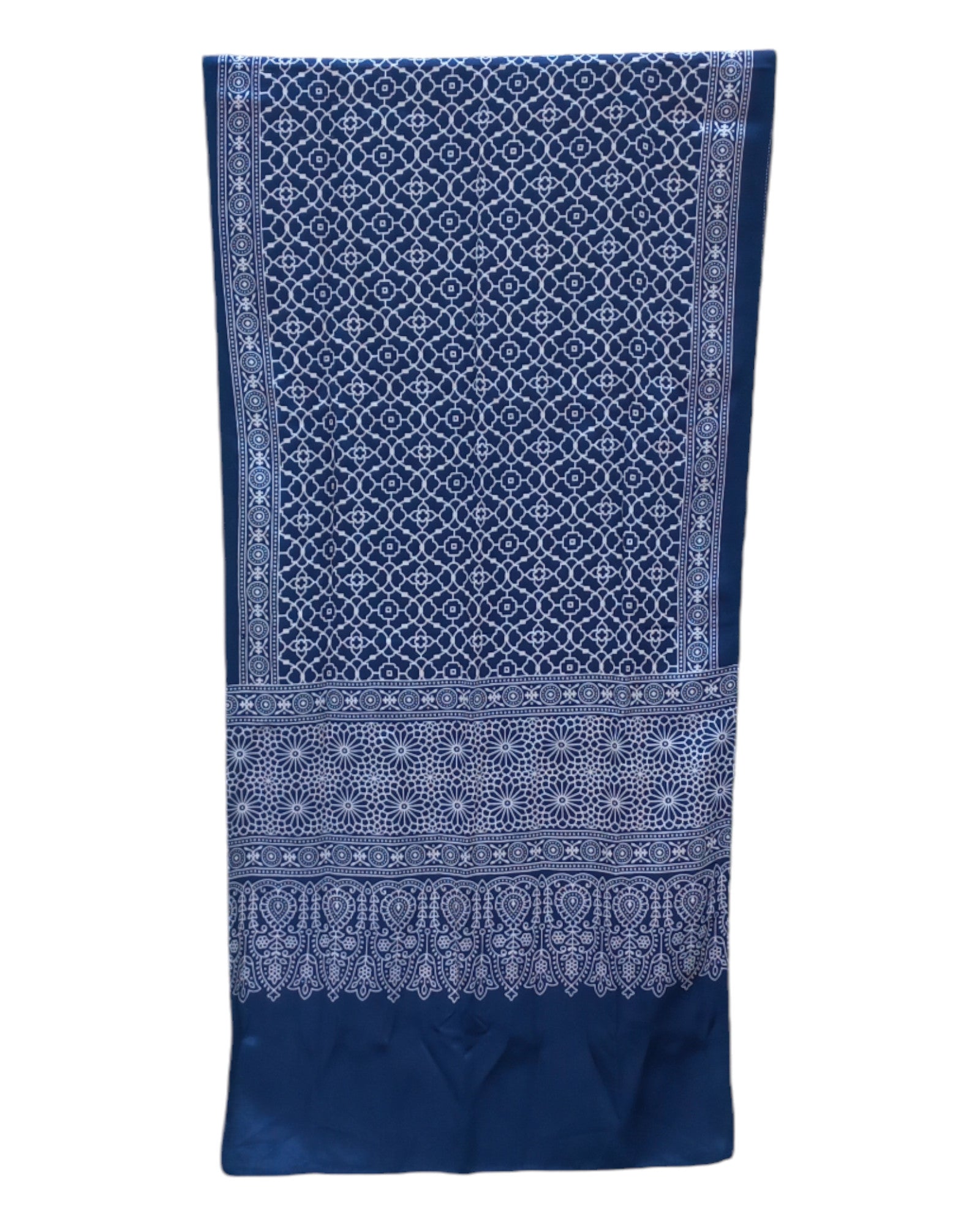 Buy Ajrakh Print Mashru Silk Stole in  – Tvahra