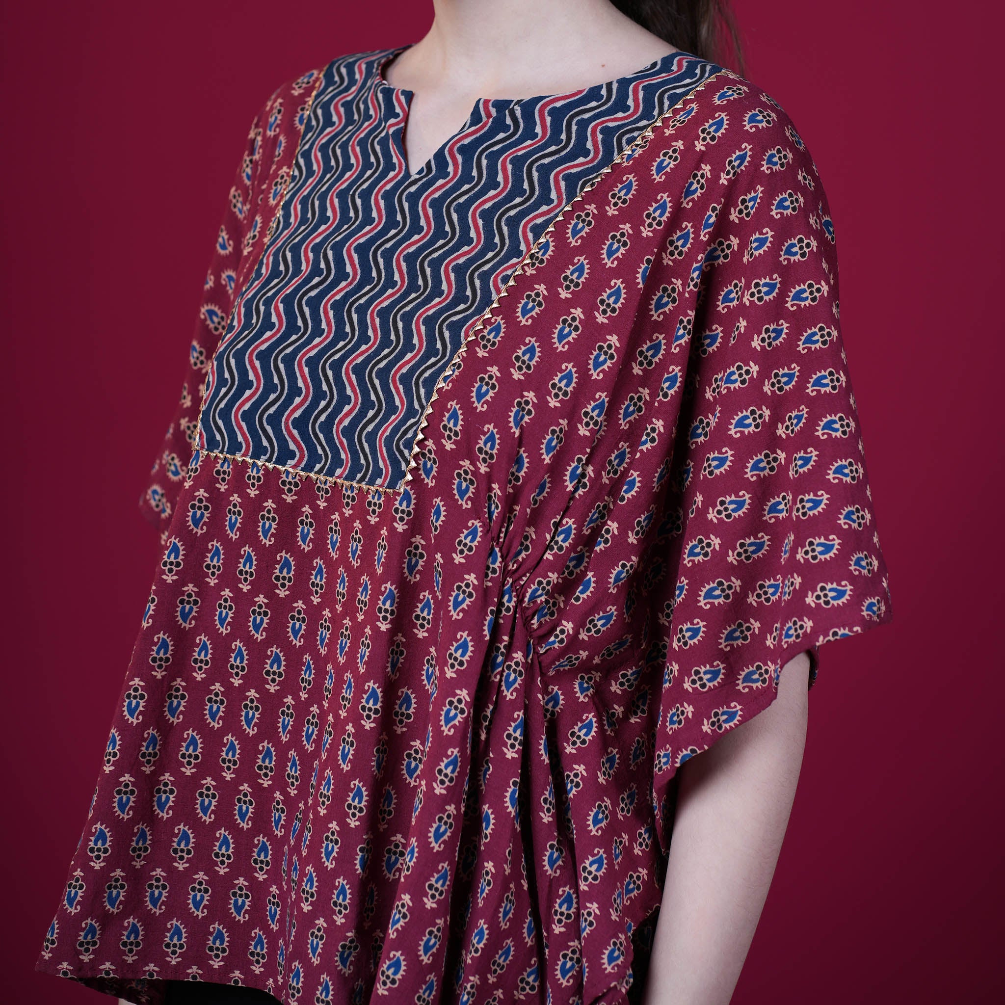 Free Style Loose Fit Crop Top With Panel