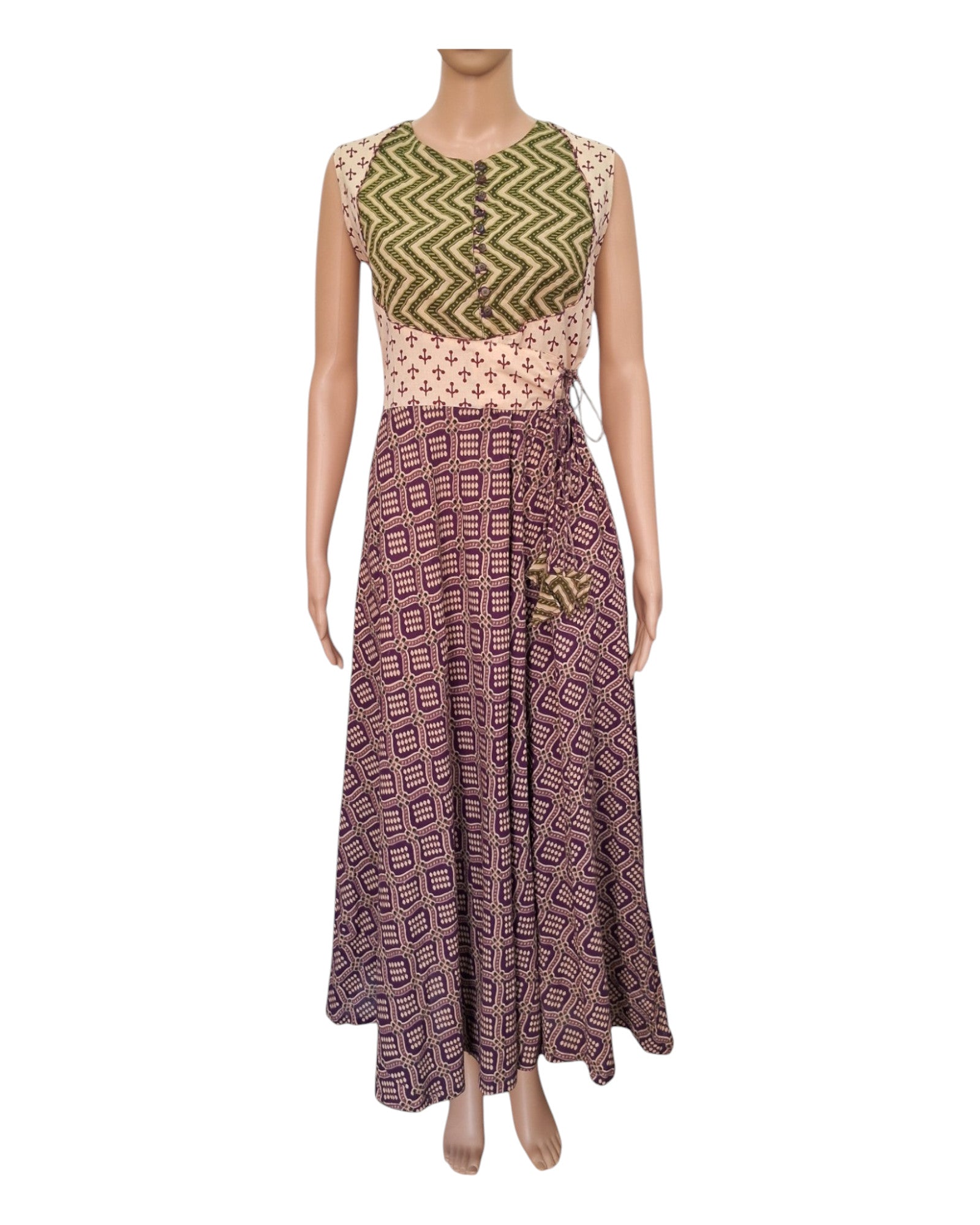 Buy Designer Cotton Sleeveless One Piece Dress – Tvahra