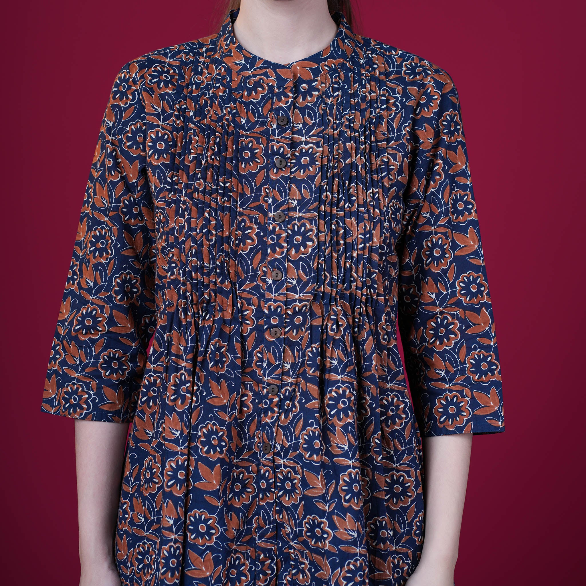 Floral Printed A-Line Cotton Tunic