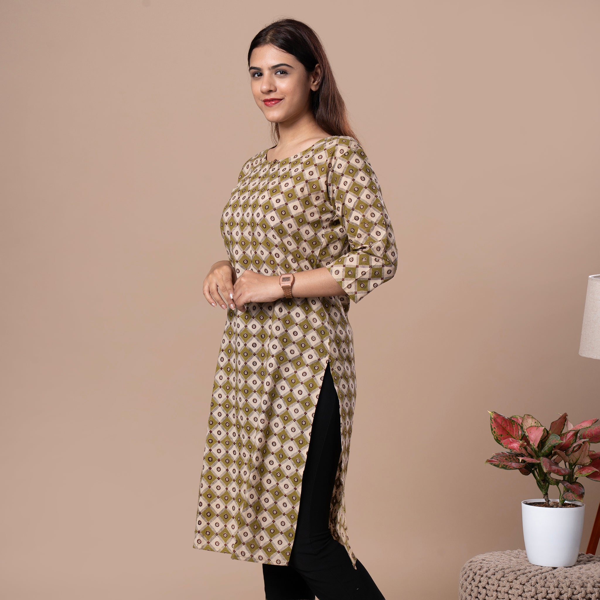 Kalamakari Print Cotton Kurta