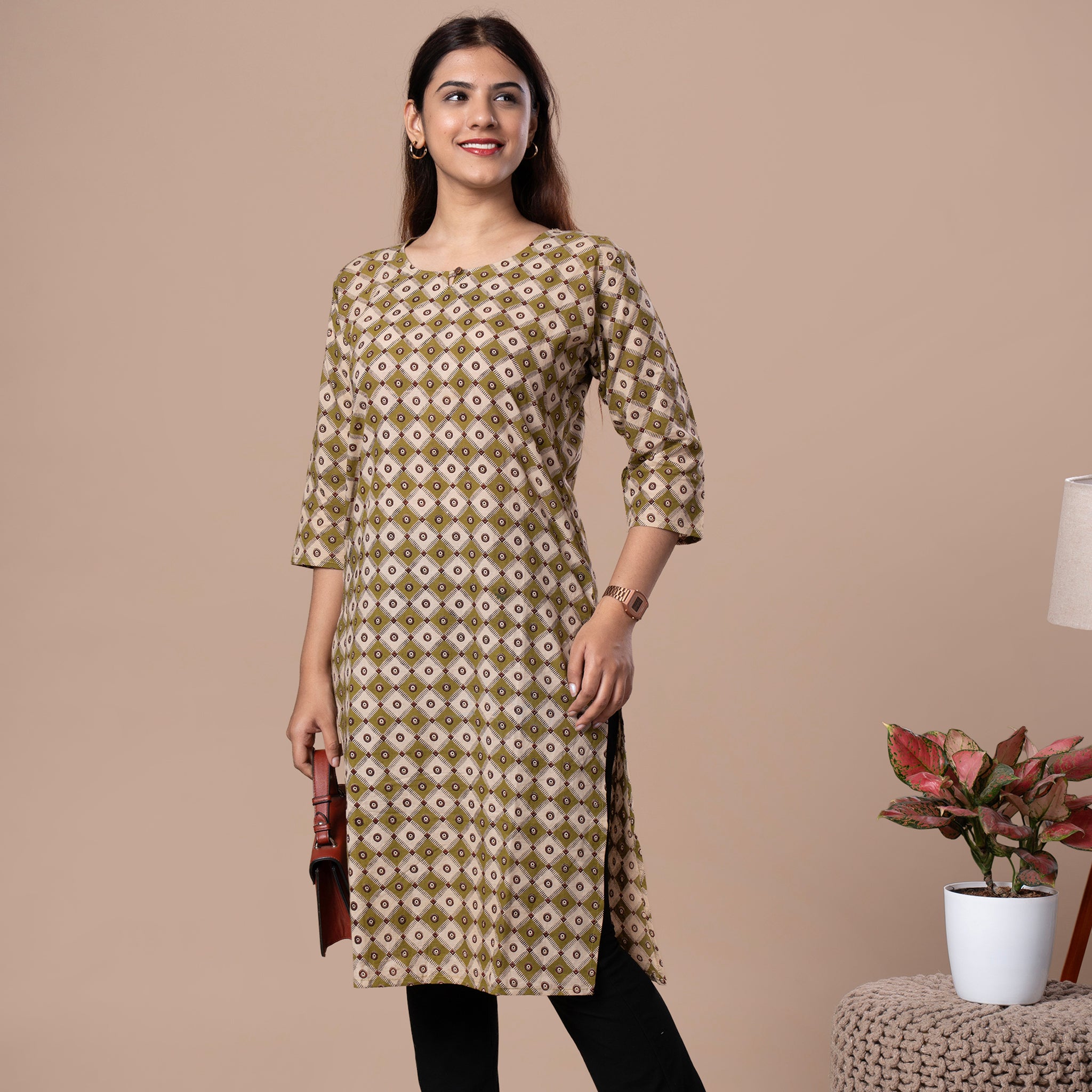 Kalamakari Print Cotton Kurta