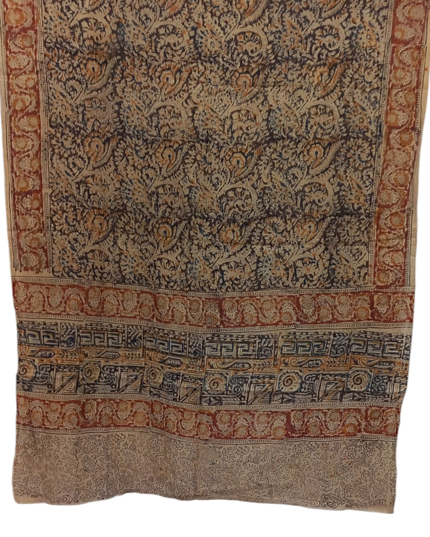 Buy Kalamkari Cotton Dupatta in black – Tvahra