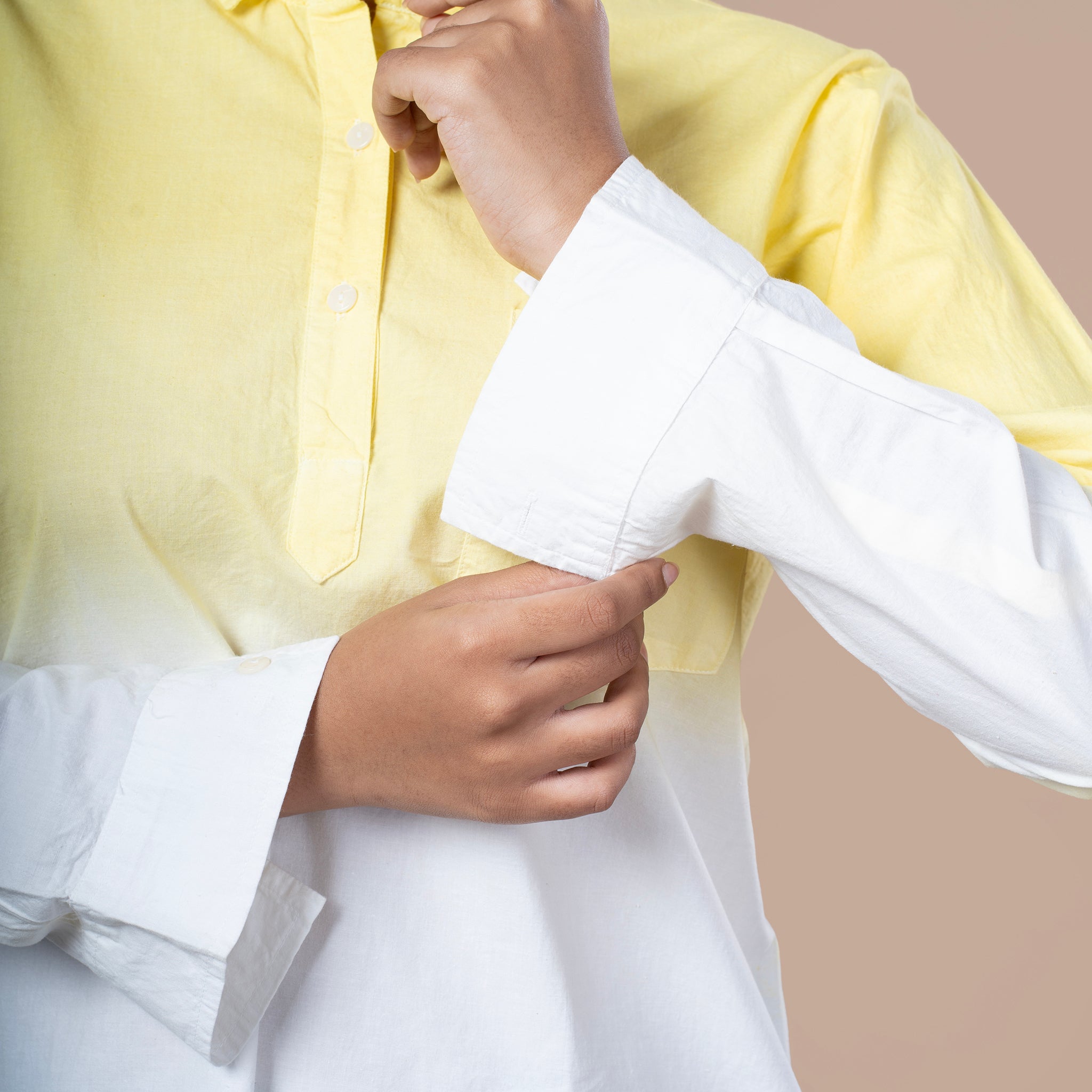 Solid Cotton Linen Shirt Style Tunic