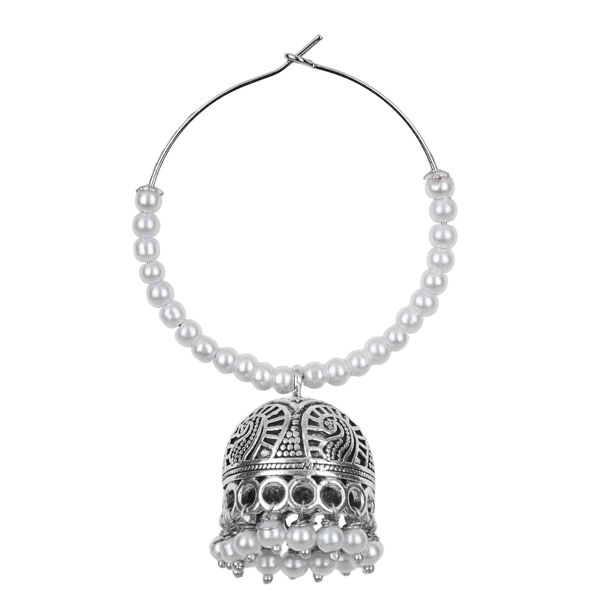 Ethnic Oxidised German Silver Earring