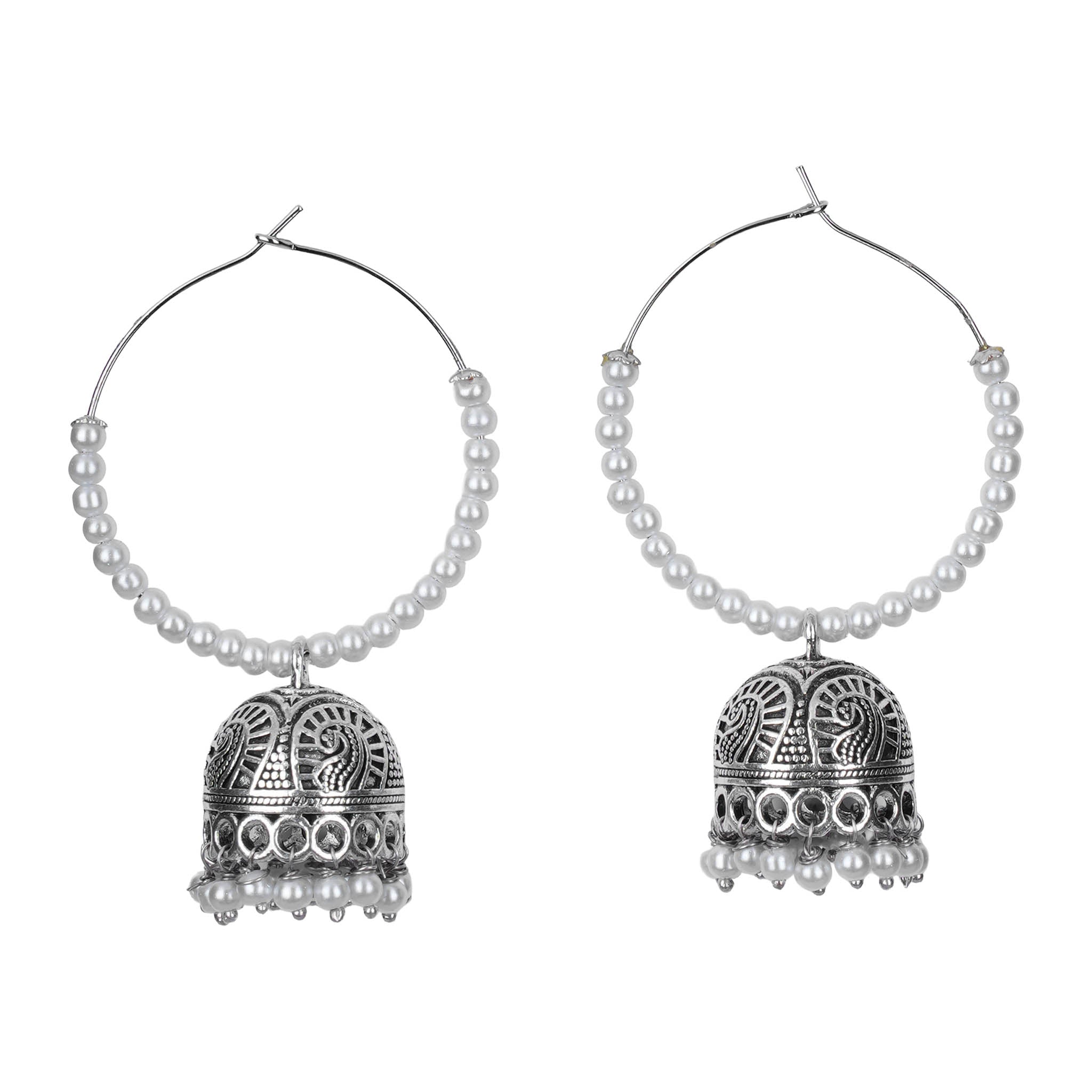 Ethnic Oxidised German Silver Earring