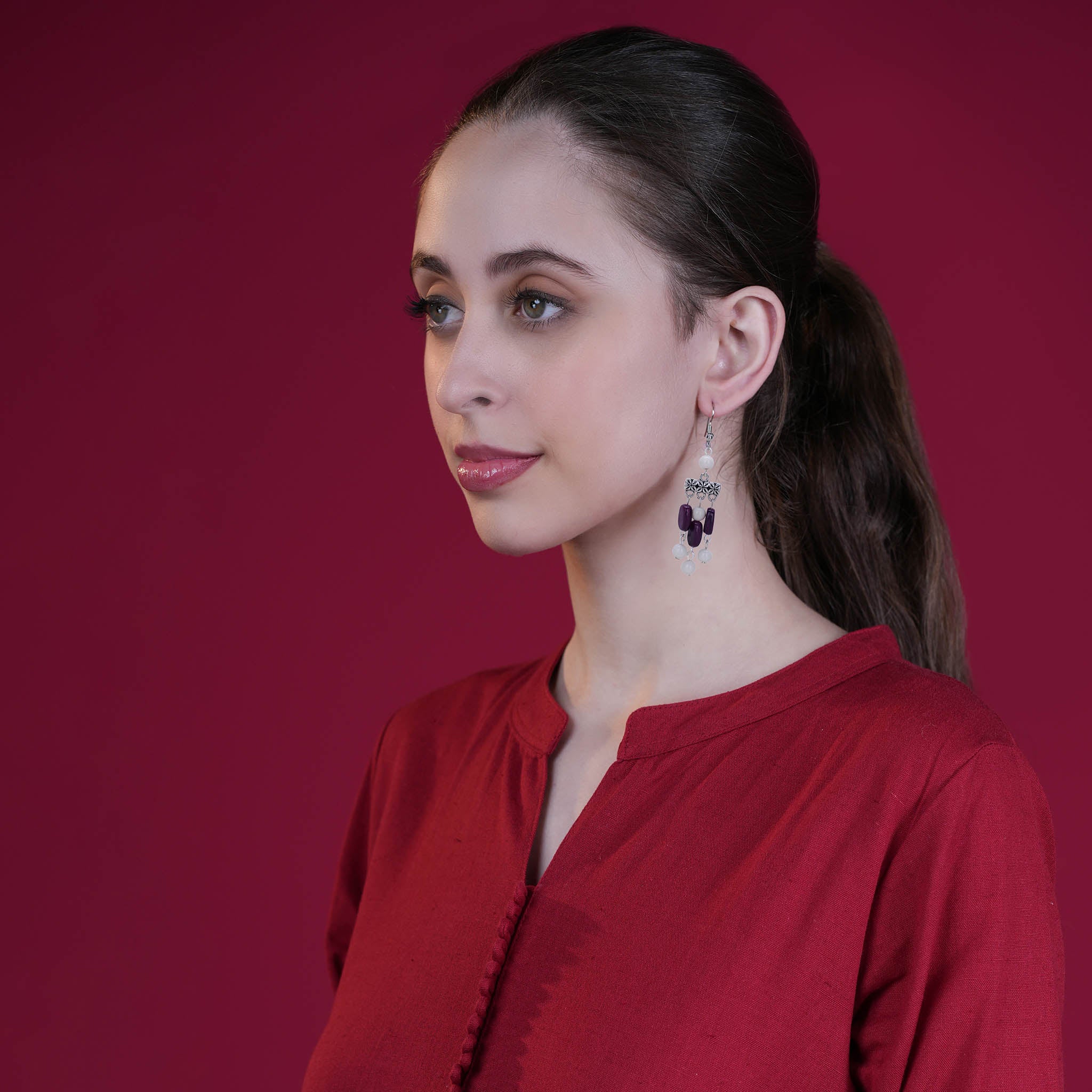 Bohemian Glass Bead Dangler Earring