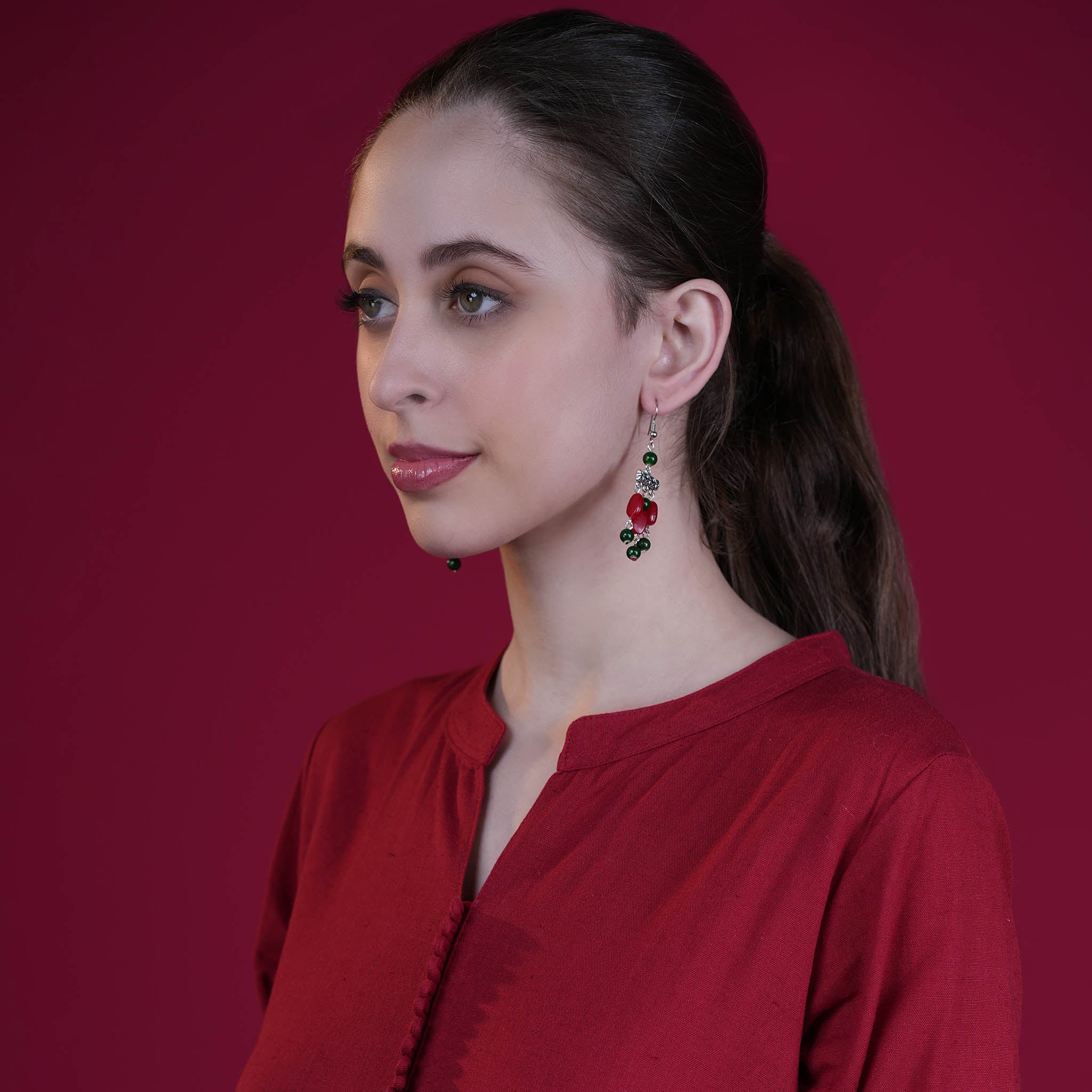 Bohemian Glass Bead Dangler Earring