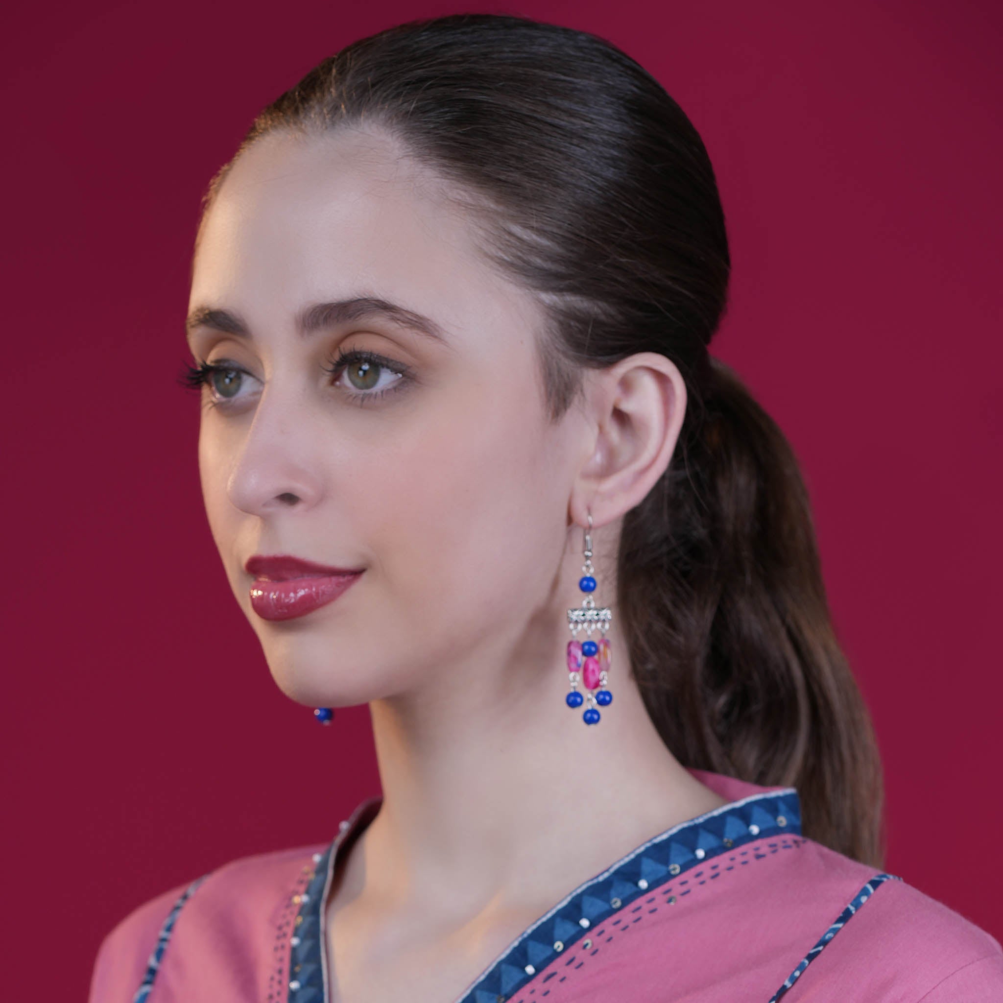 Bohemian Glass Bead Dangler Earring