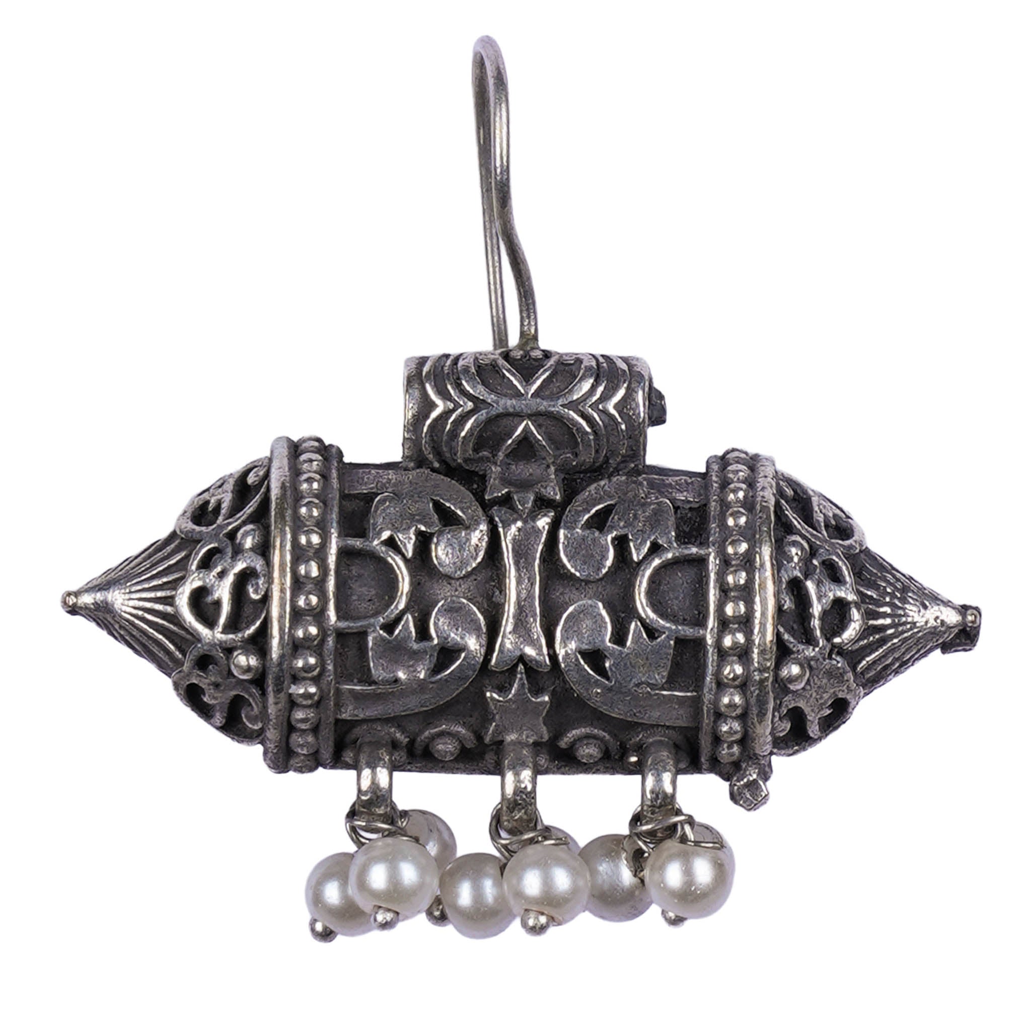 Traditonal Silver Look Alike Hook Earring