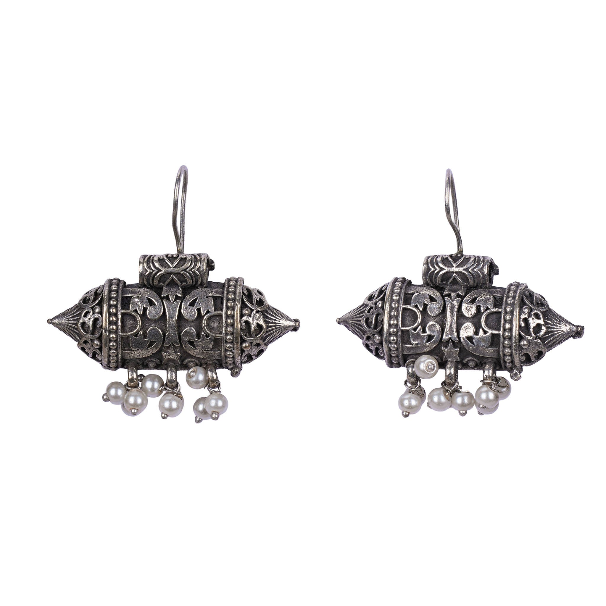 Traditonal Silver Look Alike Hook Earring
