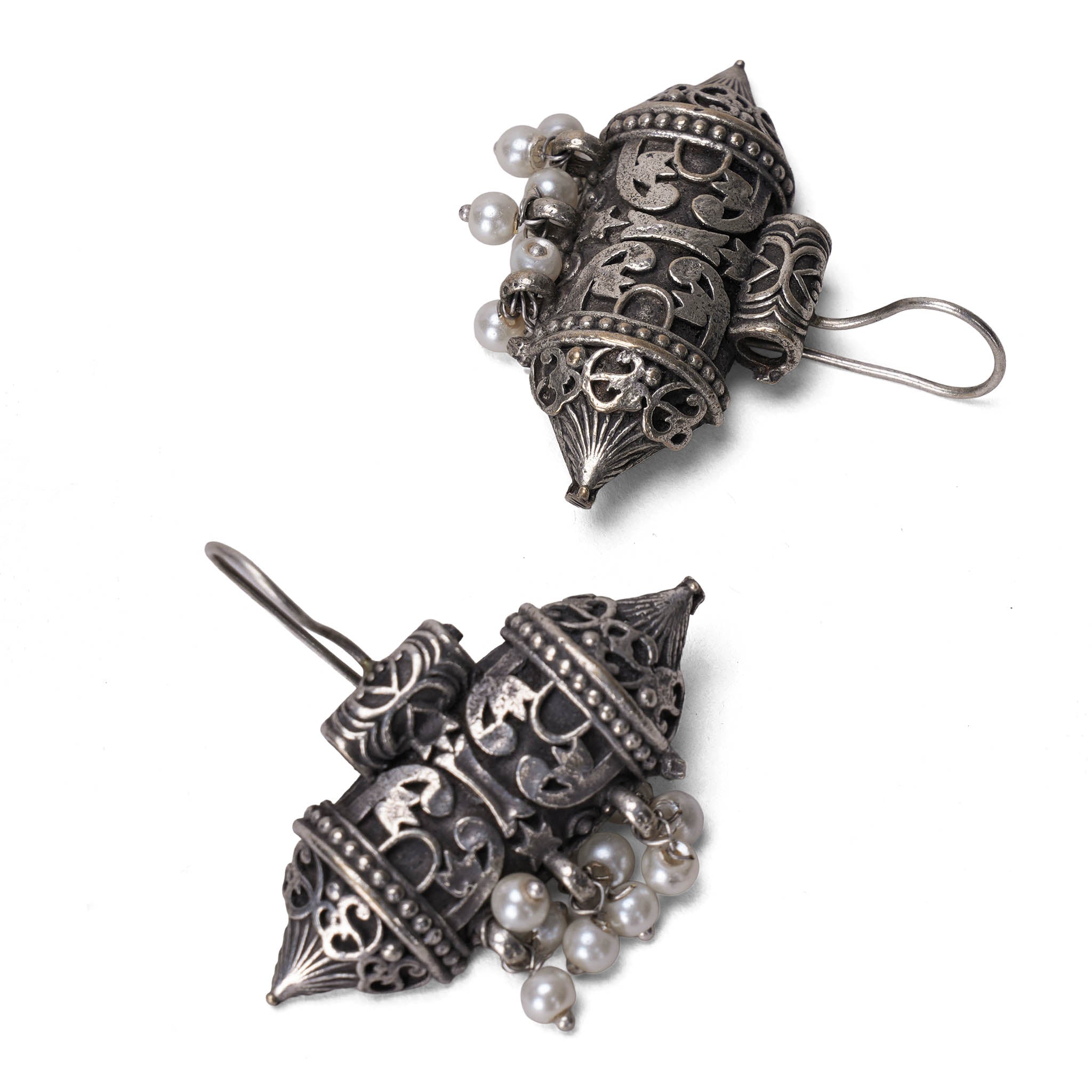 Traditonal Silver Look Alike Hook Earring