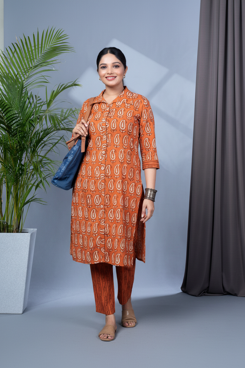 Dabu Print Co-Ord Set - Editorial