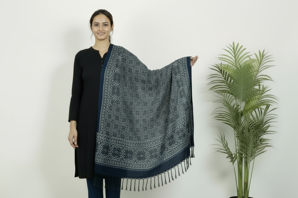 Indigo Stole Natural Lifestyle