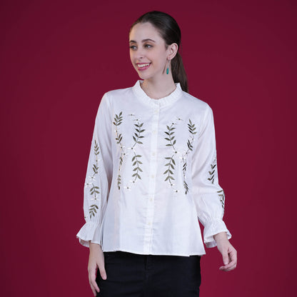 Embroidered Cotton Linen Tunic