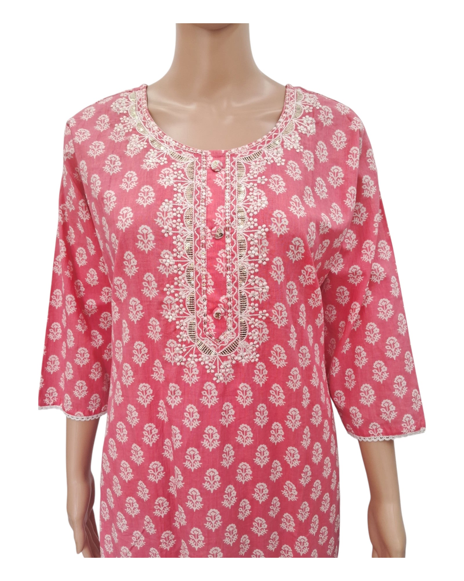 Buy Mul Cotton Kurta Pant Set With Embroidery And Sequins – Tvahra