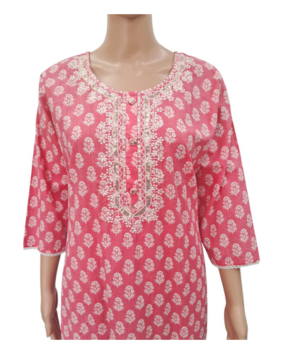 Buy Mul Cotton Kurta Pant Set With Embroidery And Sequins – Tvahra