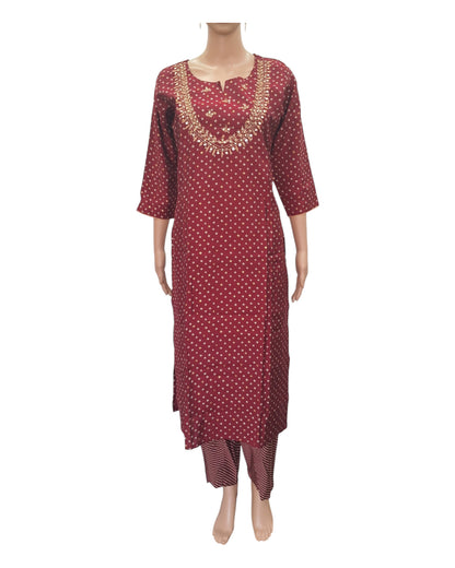 Buy Festive Wear Chanderi Silk Kurta Pant Set – Tvahra