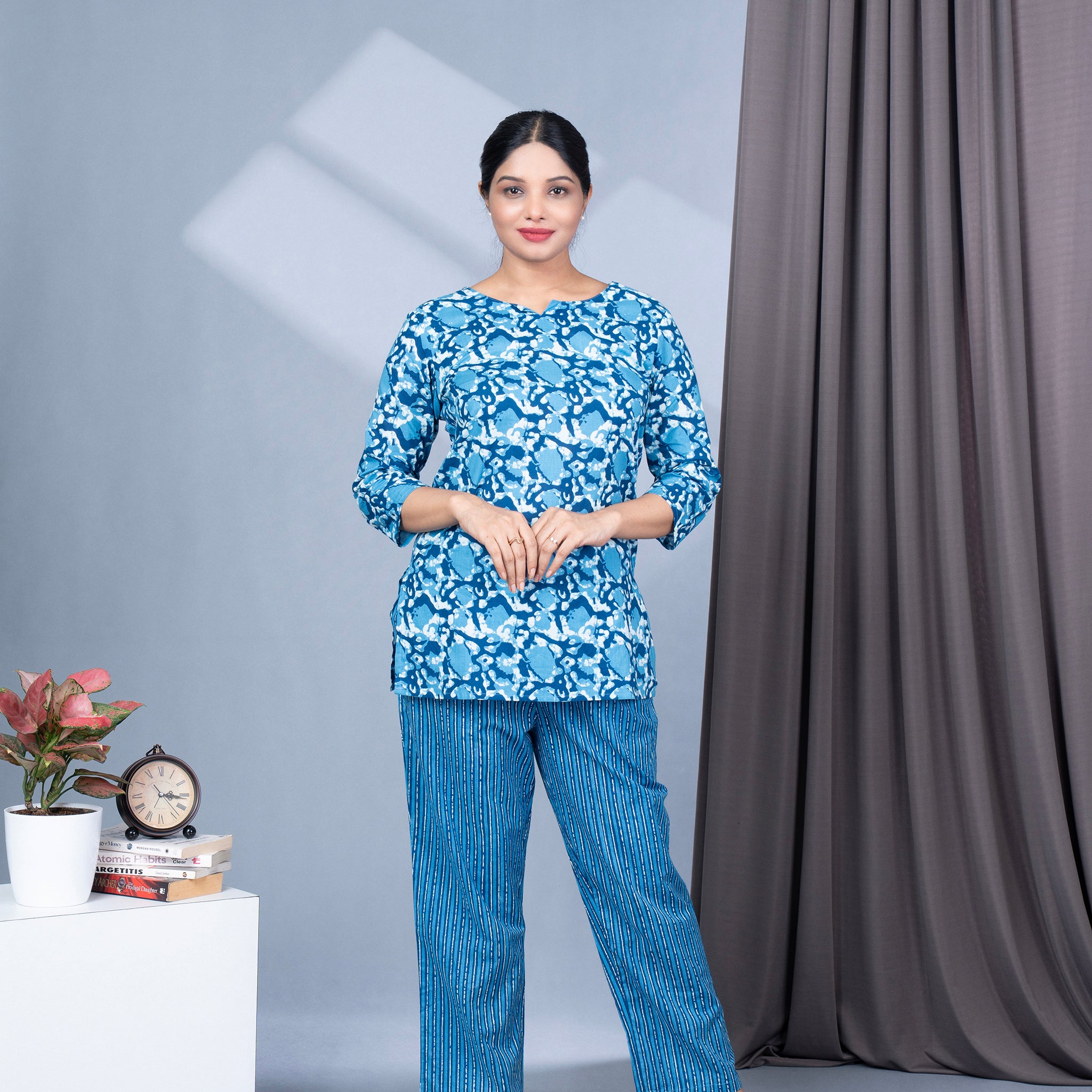 Two Piece Cotton Lounge Wear
