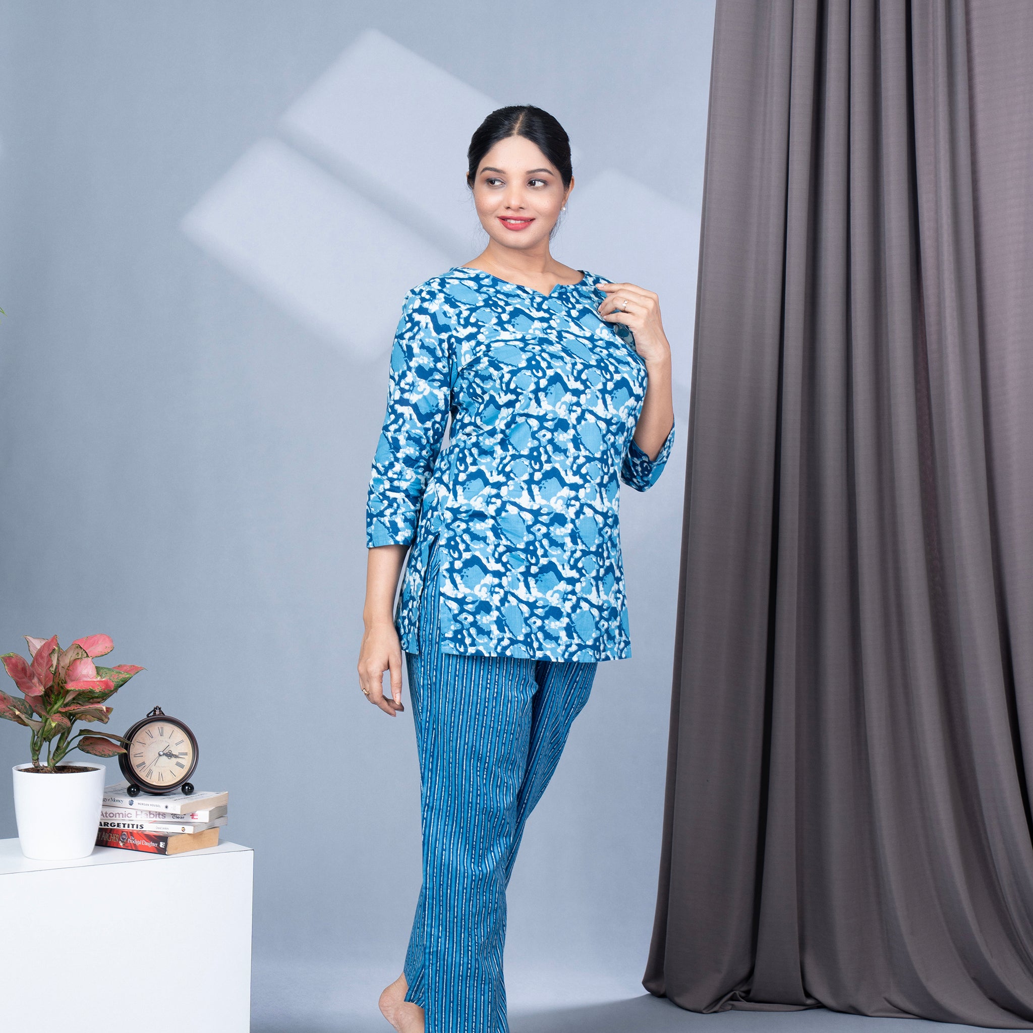 Two Piece Cotton Lounge Wear