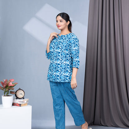Two Piece Cotton Lounge Wear