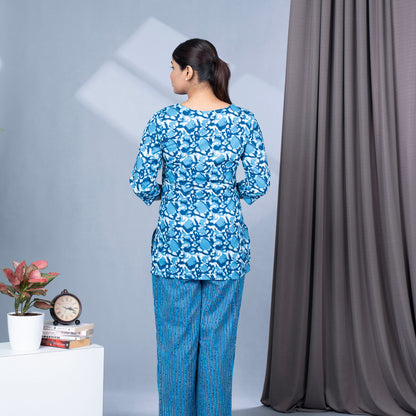Two Piece Cotton Lounge Wear