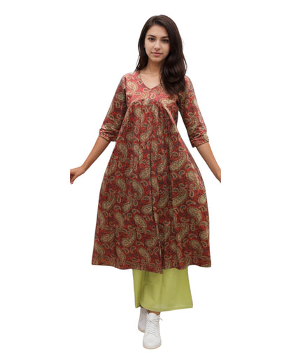 Buy Alia Cut Cotton Kurta With Pallazo Set – Tvahra
