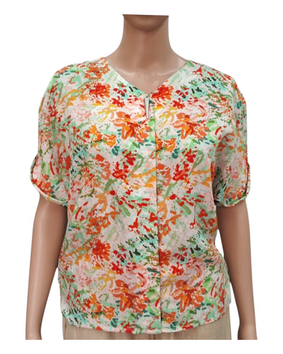 Buy MultiColor Short Top in orange – Tvahra