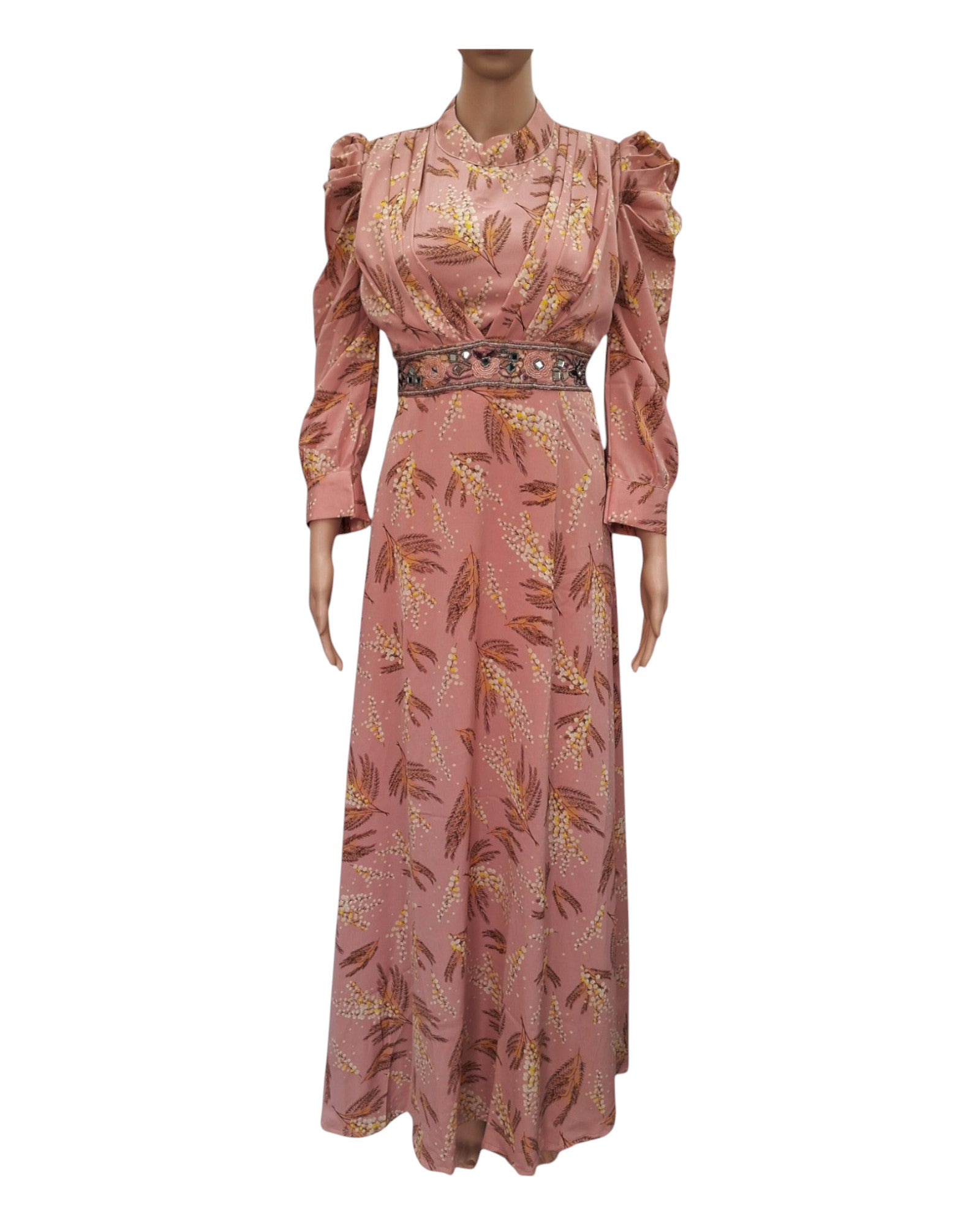 Buy Floral Rayon Floor Length Dress With Hand Work – Tvahra