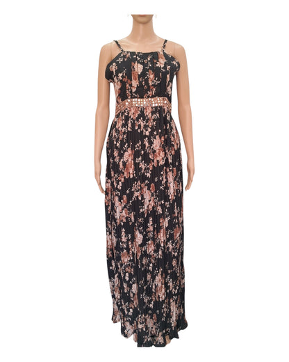 Buy Floral Print Spaghetti Strap Long Gown With Shrug – Tvahra