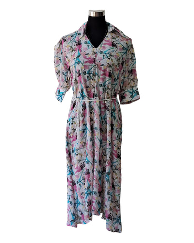 Buy Digital Print Linen Cotton One Piece Dress – Tvahra