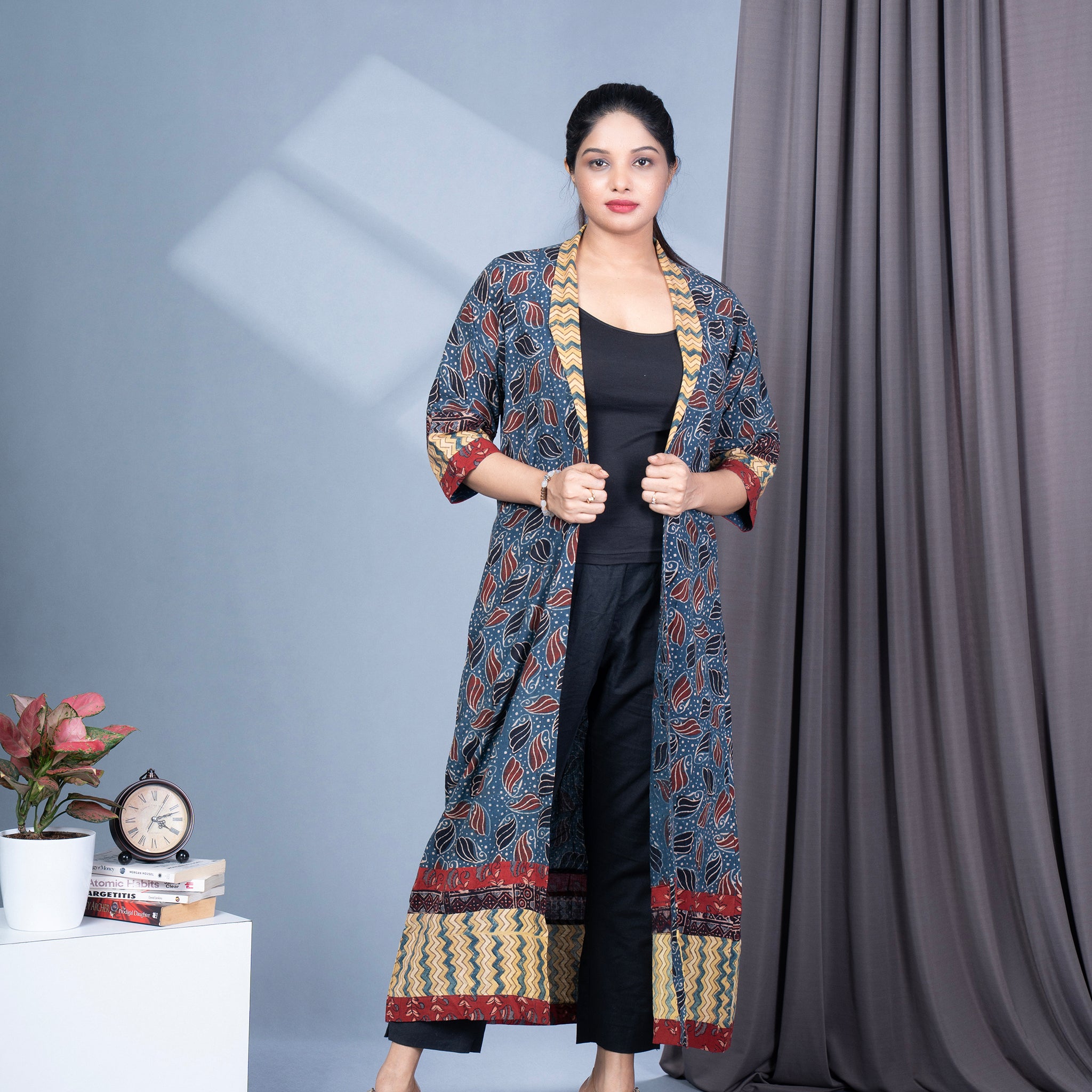 Ajrakh Hand Block Print Cotton Shrug