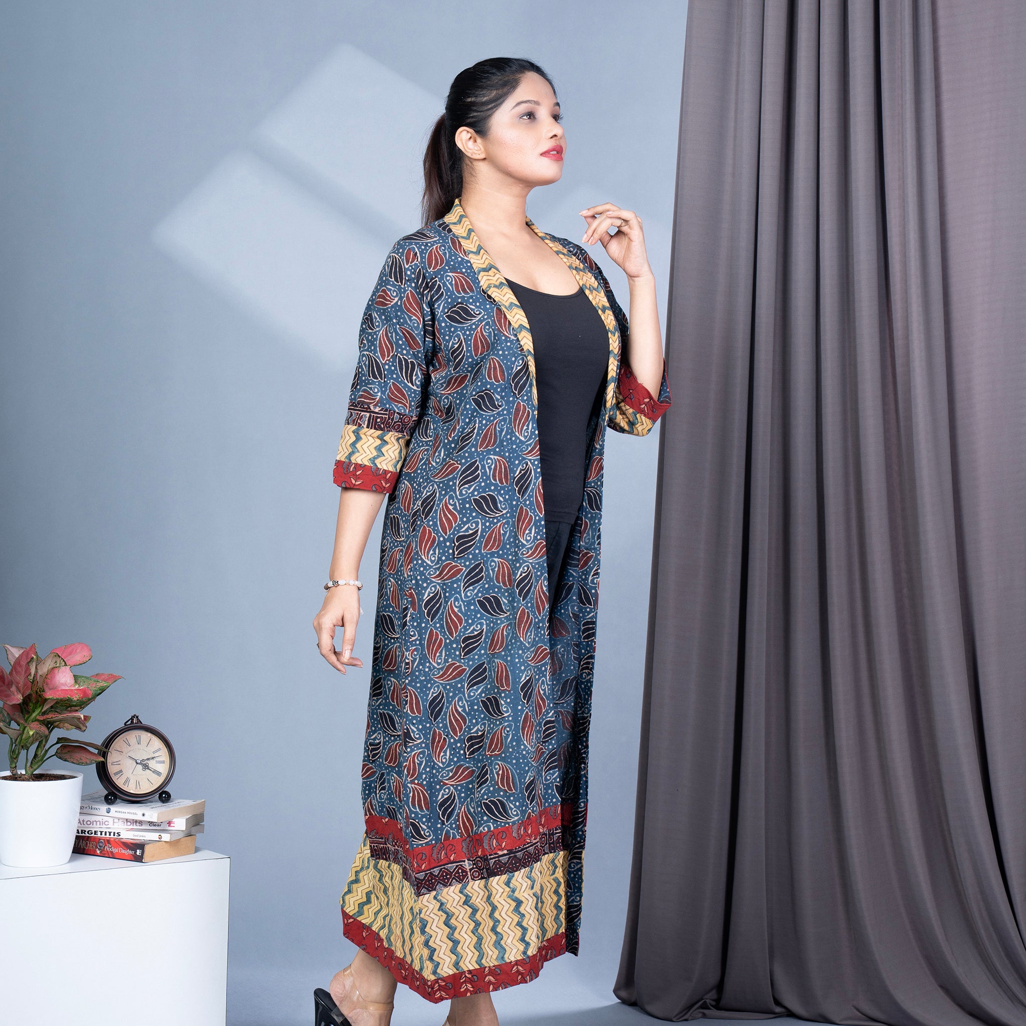 Ajrakh Hand Block Print Cotton Shrug