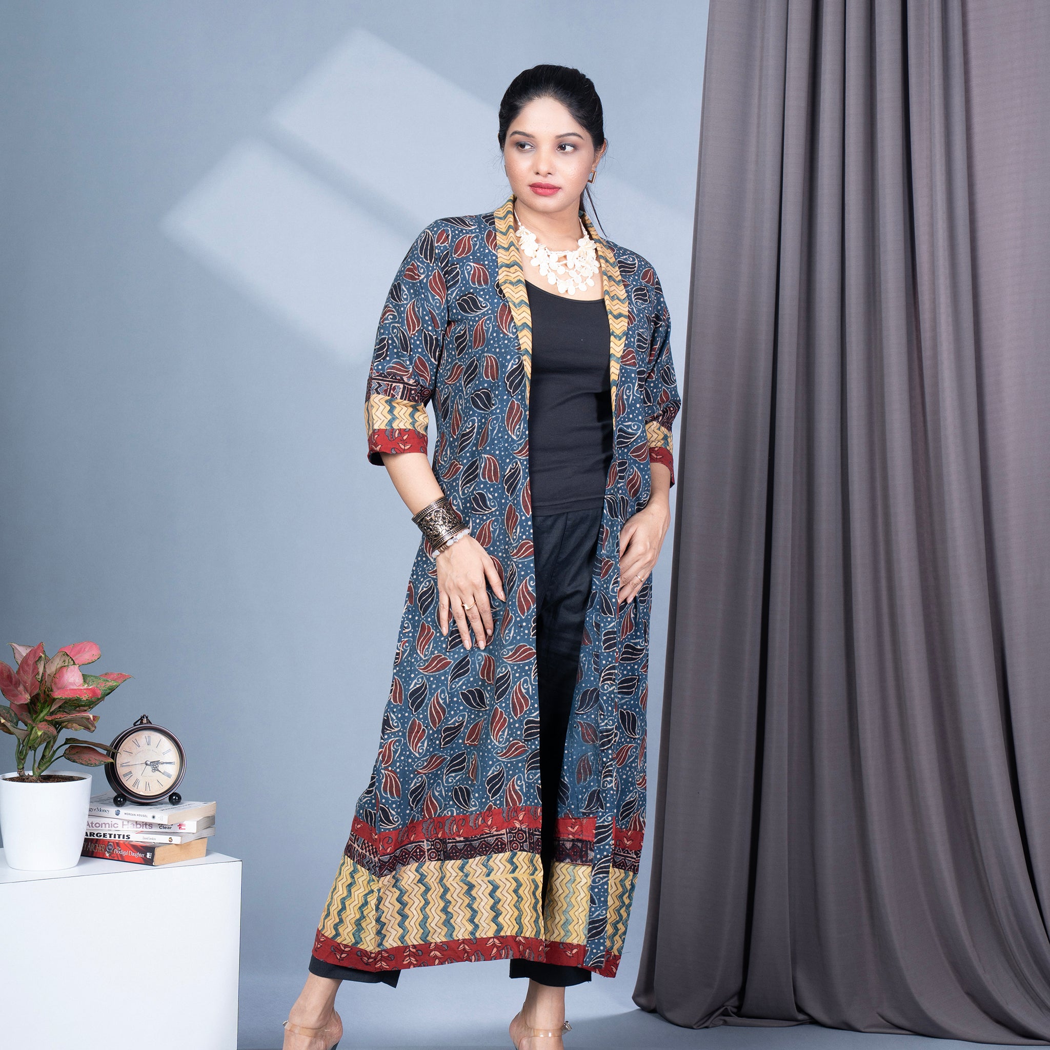 Ajrakh Hand Block Print Cotton Shrug