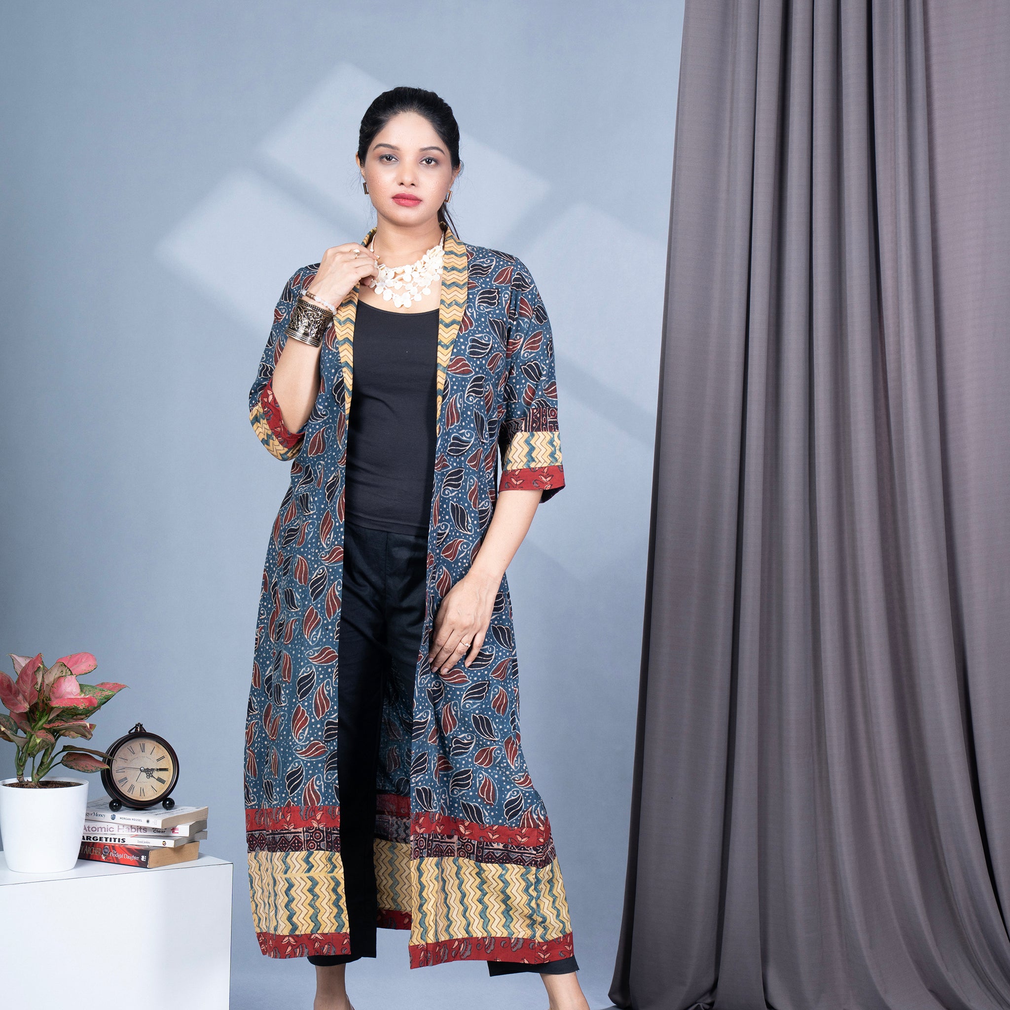 Ajrakh Hand Block Print Cotton Shrug