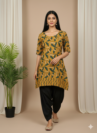 Ajrakh Print Cotton Dhoti Kurta Set