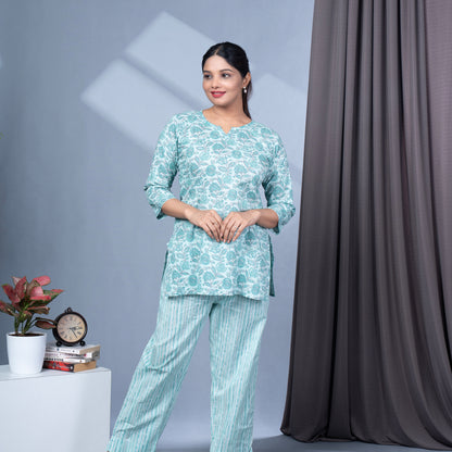 Two Piece Cotton Lounge Wear