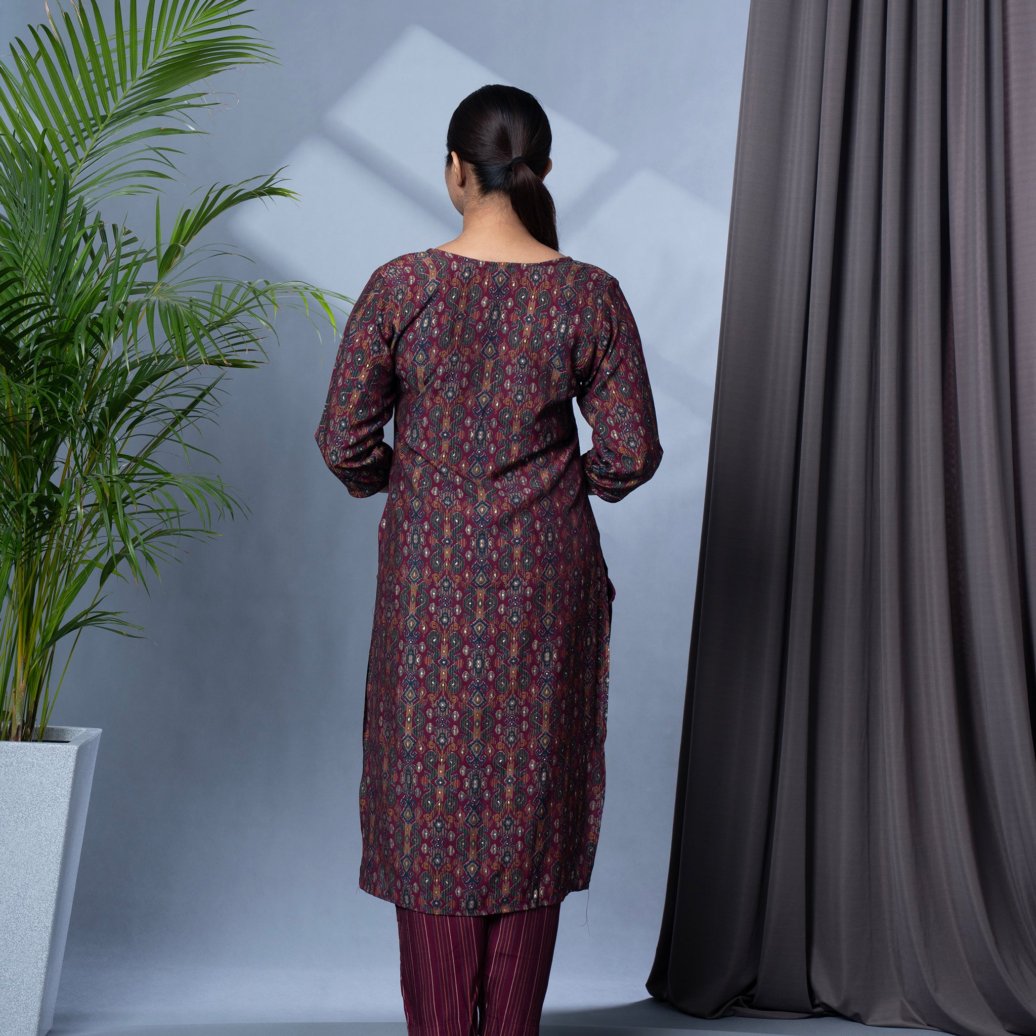 Patola Print Muslin Kurta Pant Set