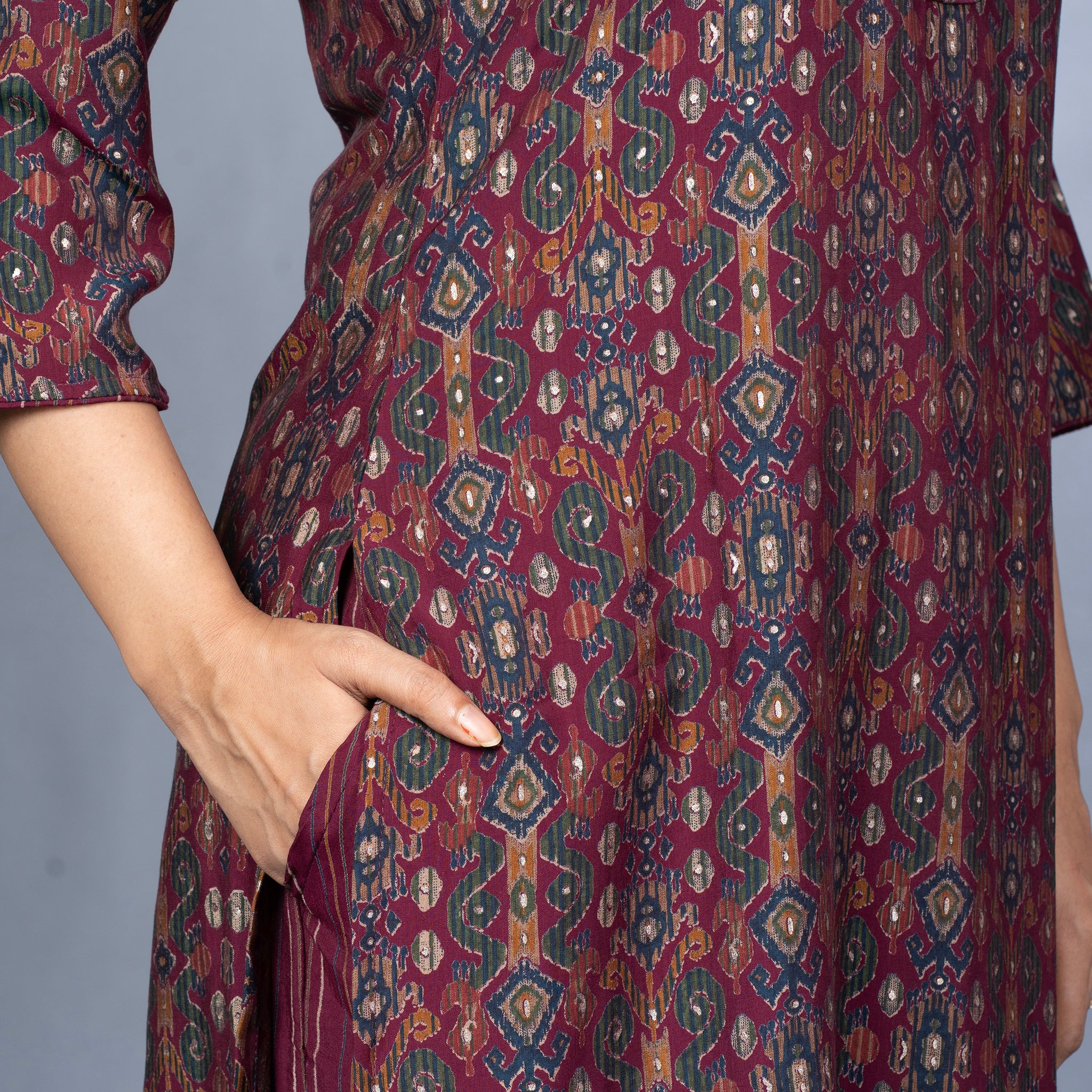 Patola Print Muslin Kurta Pant Set