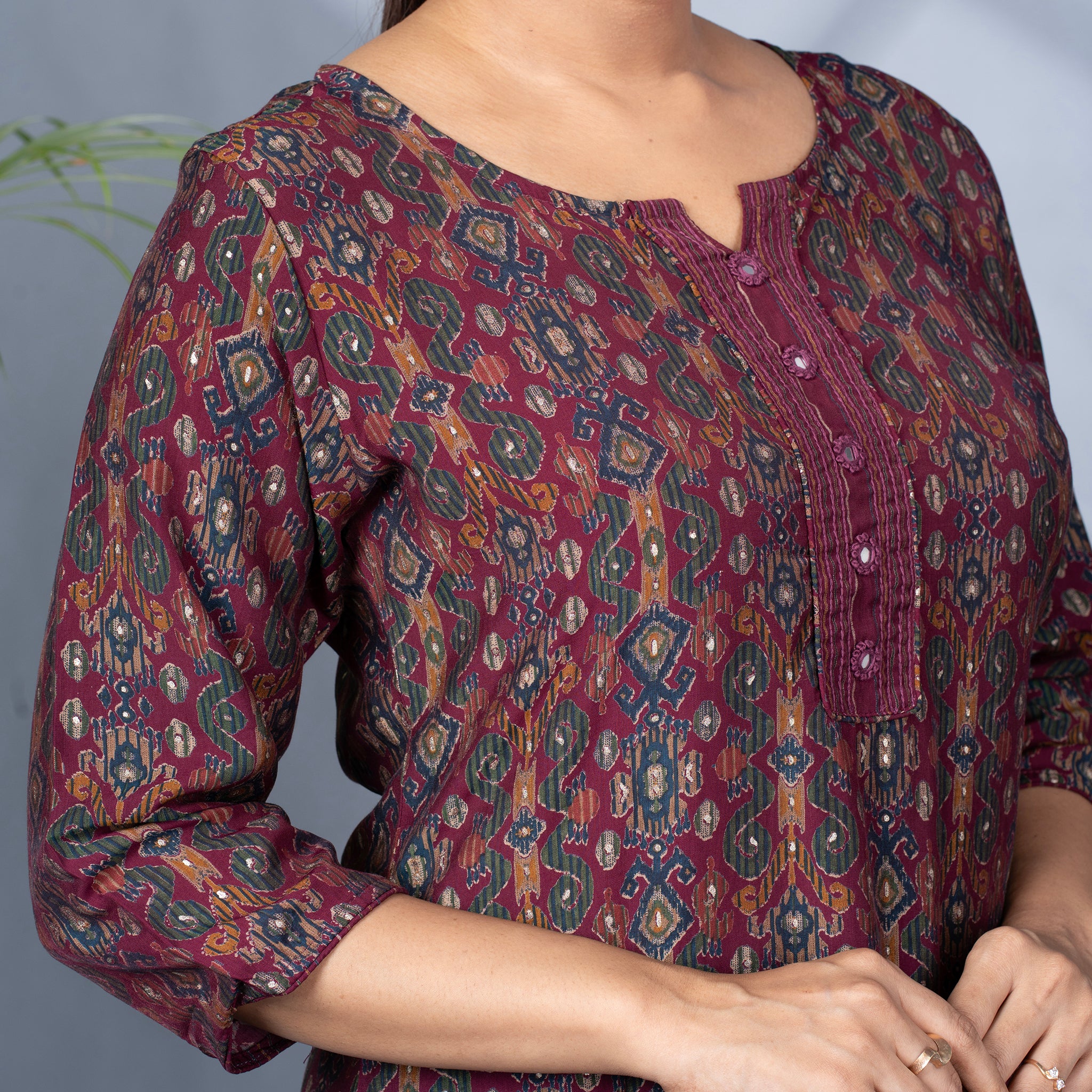 Patola Print Muslin Kurta Pant Set